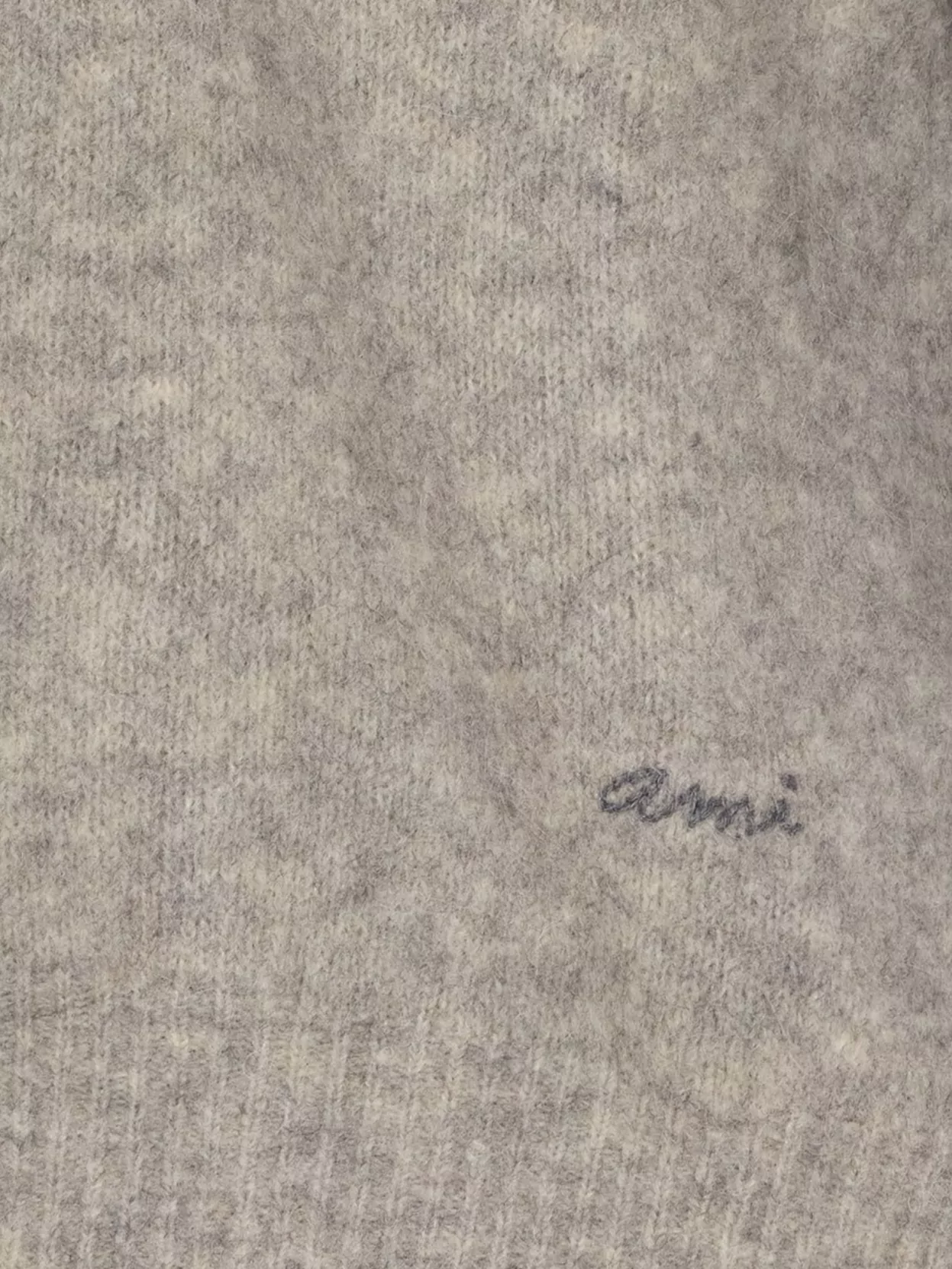 Ami Paris Crewneck Long Sleeve Ribbed Knit Sweater