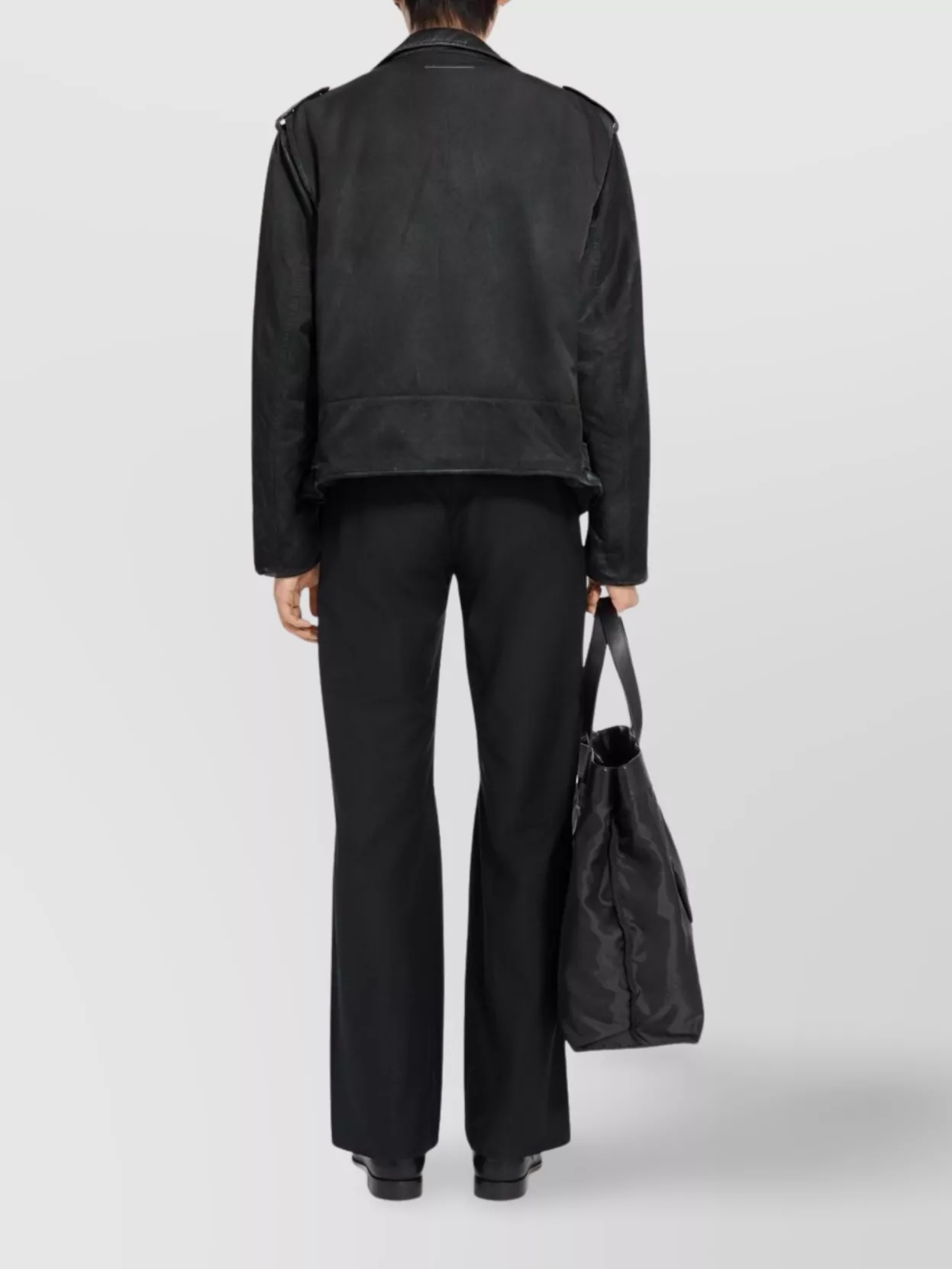 Mm6 Maison Margiela Waist Belted Lapel Collar Zip Jacket