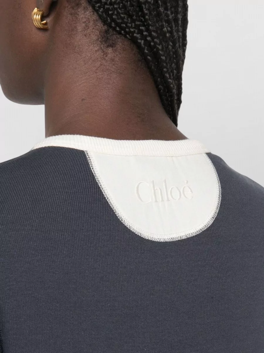 Chloé Cotton Crew-Neck Cardigan