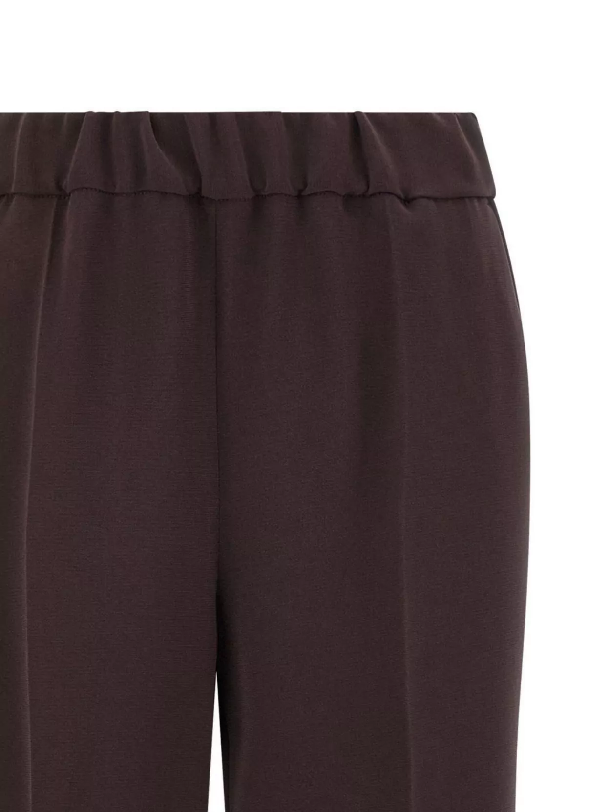 Alberto Biani Elastic Waistband Straight Leg Trousers With Side Pockets