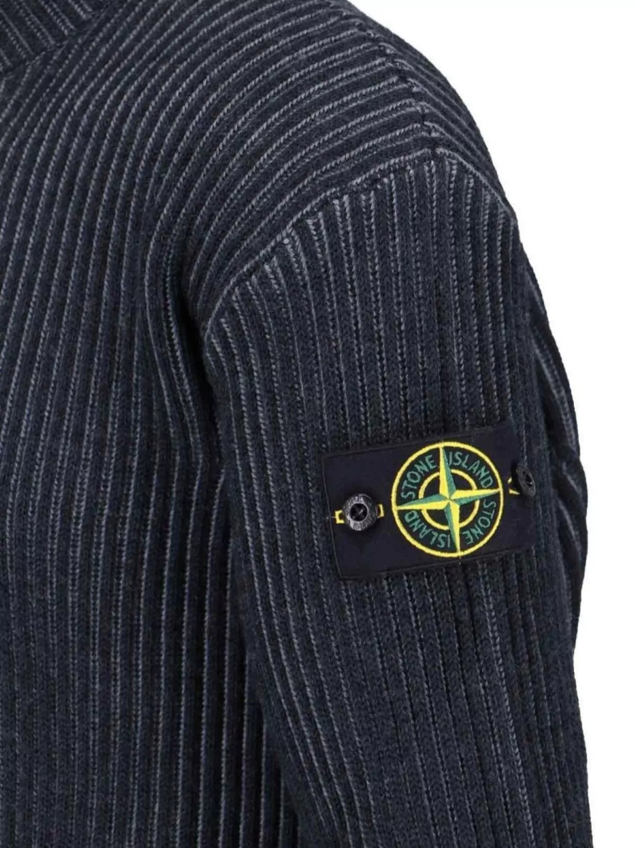 Stone Island Ribbed Turtleneck Sweater Contrast Trim