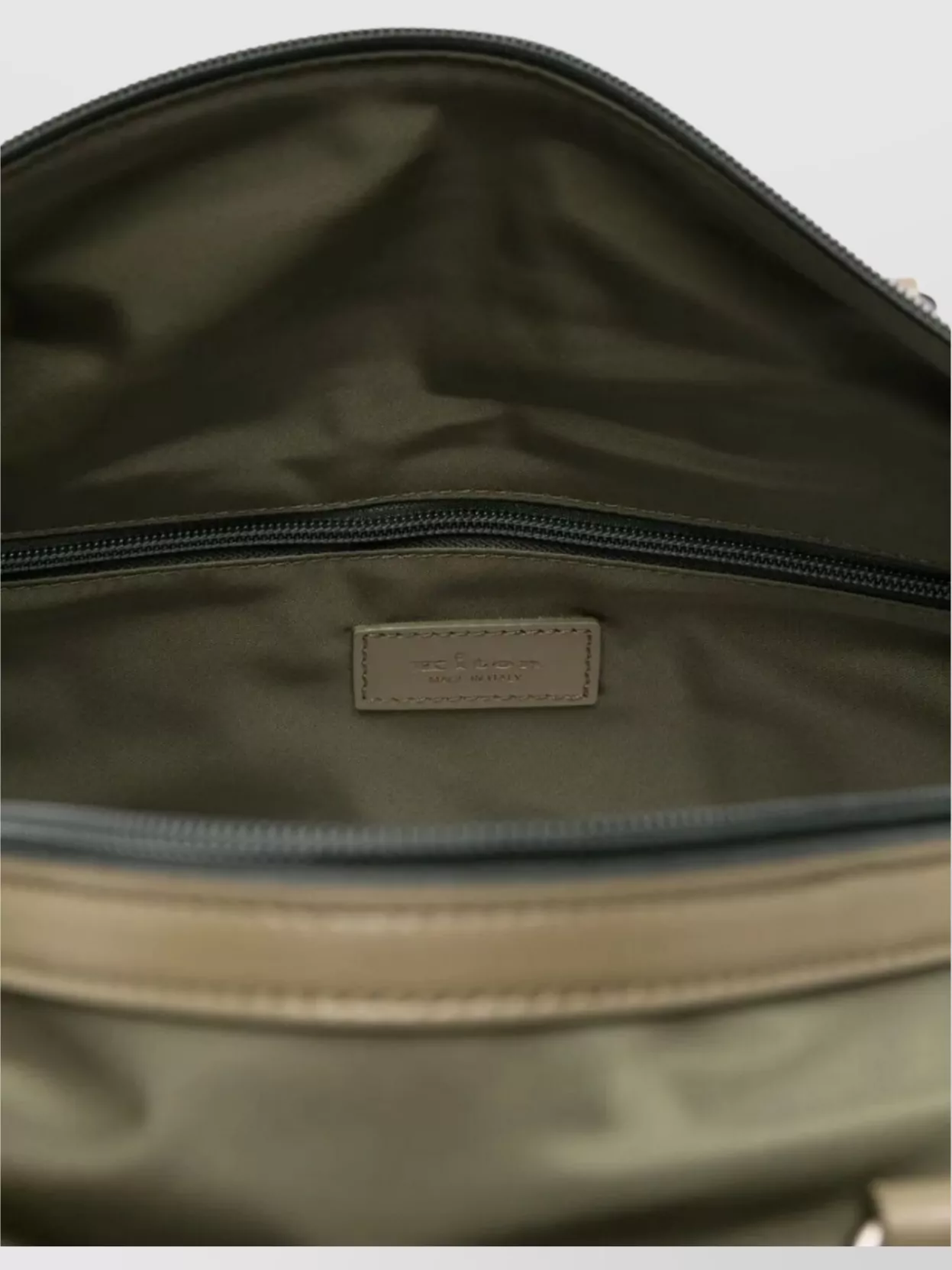 Kiton Logo Tag Travel Bag With Detachable Strap