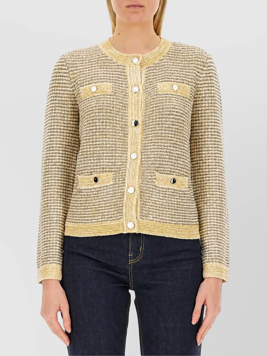 Tory Burch metallic knit cardigan