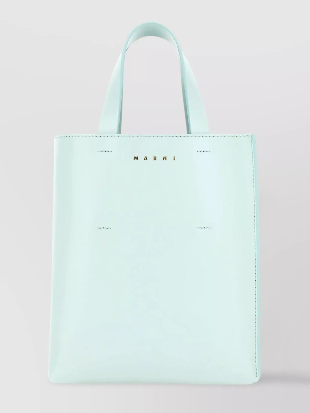 Shop Marni Compact Museo Handbag In Pale Leather In White