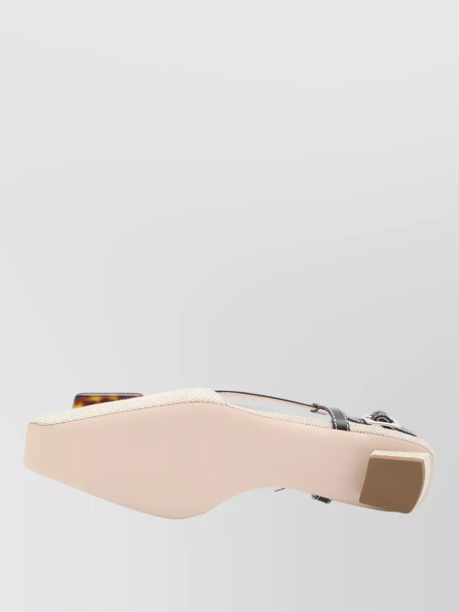 Roger Vivier Skyscraper Slingback Ballerinas Resin Buckle