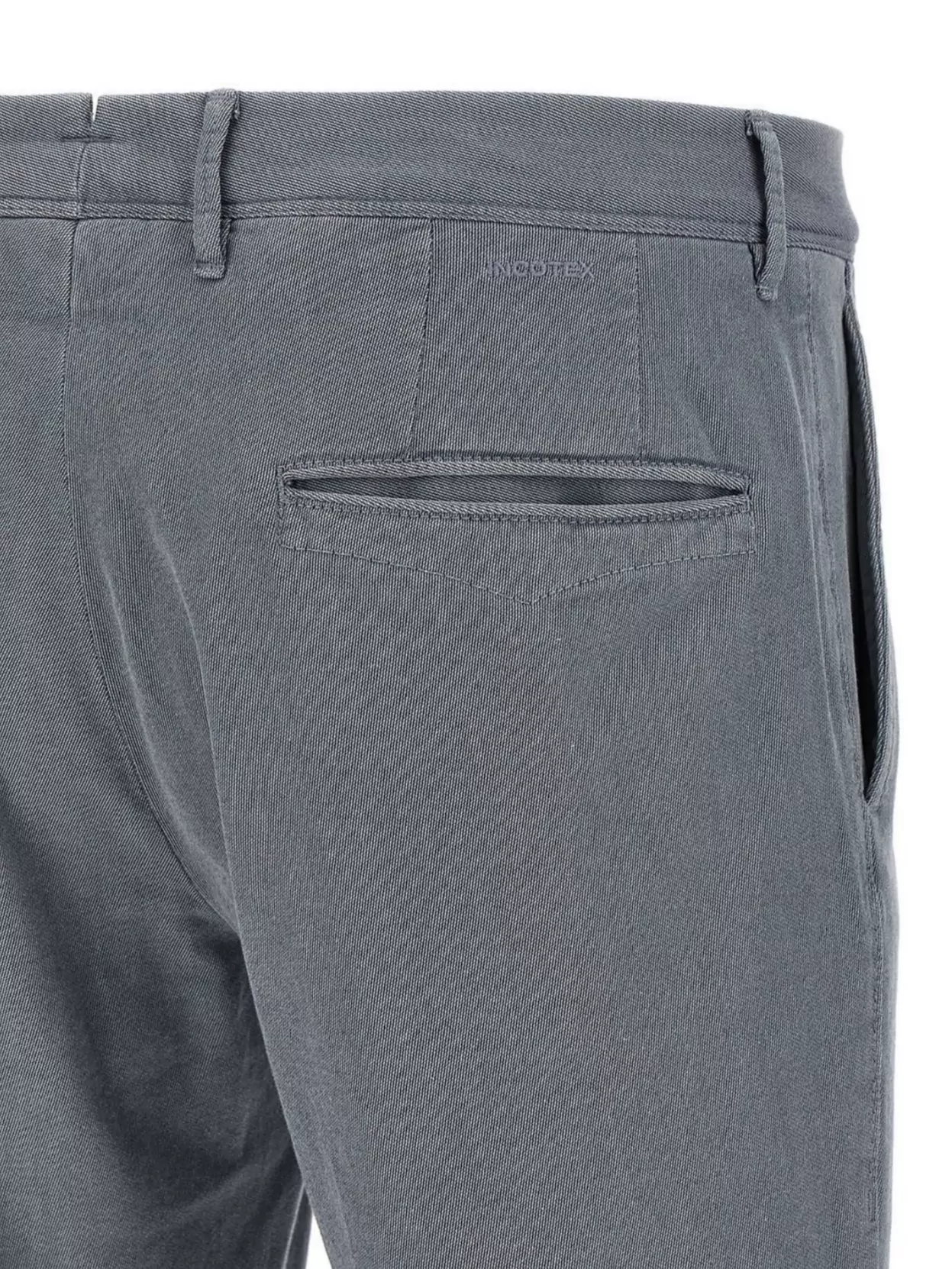 Incotex Cotton Twill Pants With Front And Back Pockets