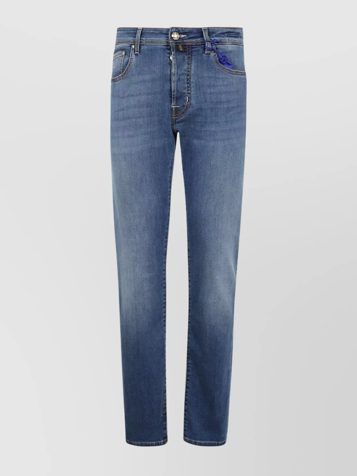 Jacob Cohen Pant 5 Pocket Slim Fit Bard Denim Blue Stretch In Blue