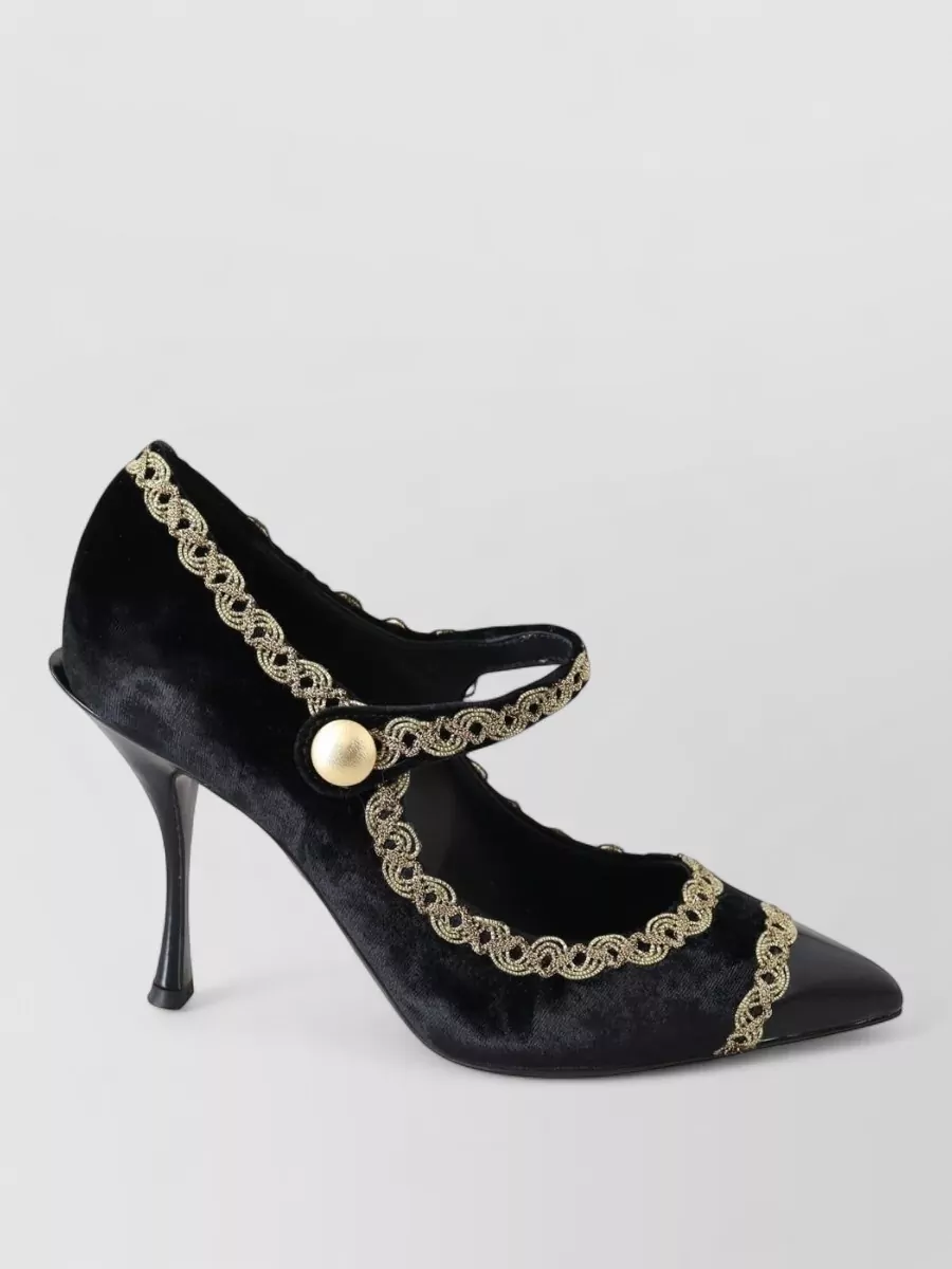 Dolce&Gabbana Velvet Mary Jane Pumps