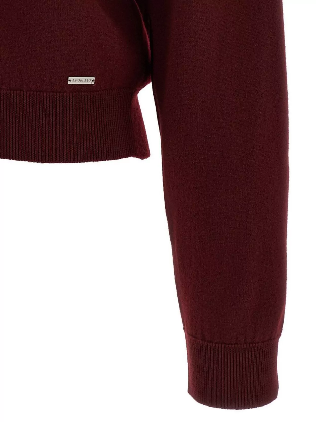 Dsquared2 Cropped Sweater Sweaters And Cardigans Bordeaux In Transparent
