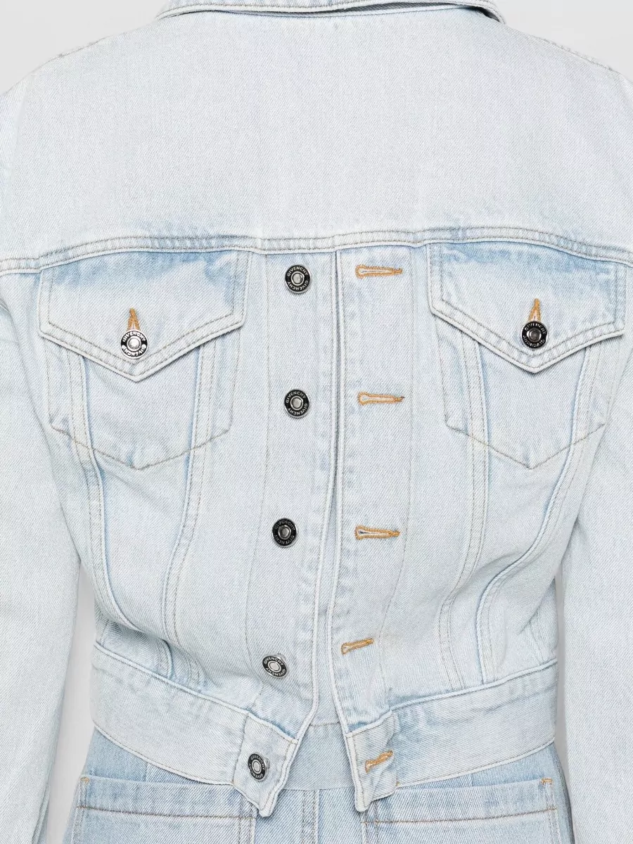 Givenchy Cropped Cocoon Jacket Front Back Yoke Pockets