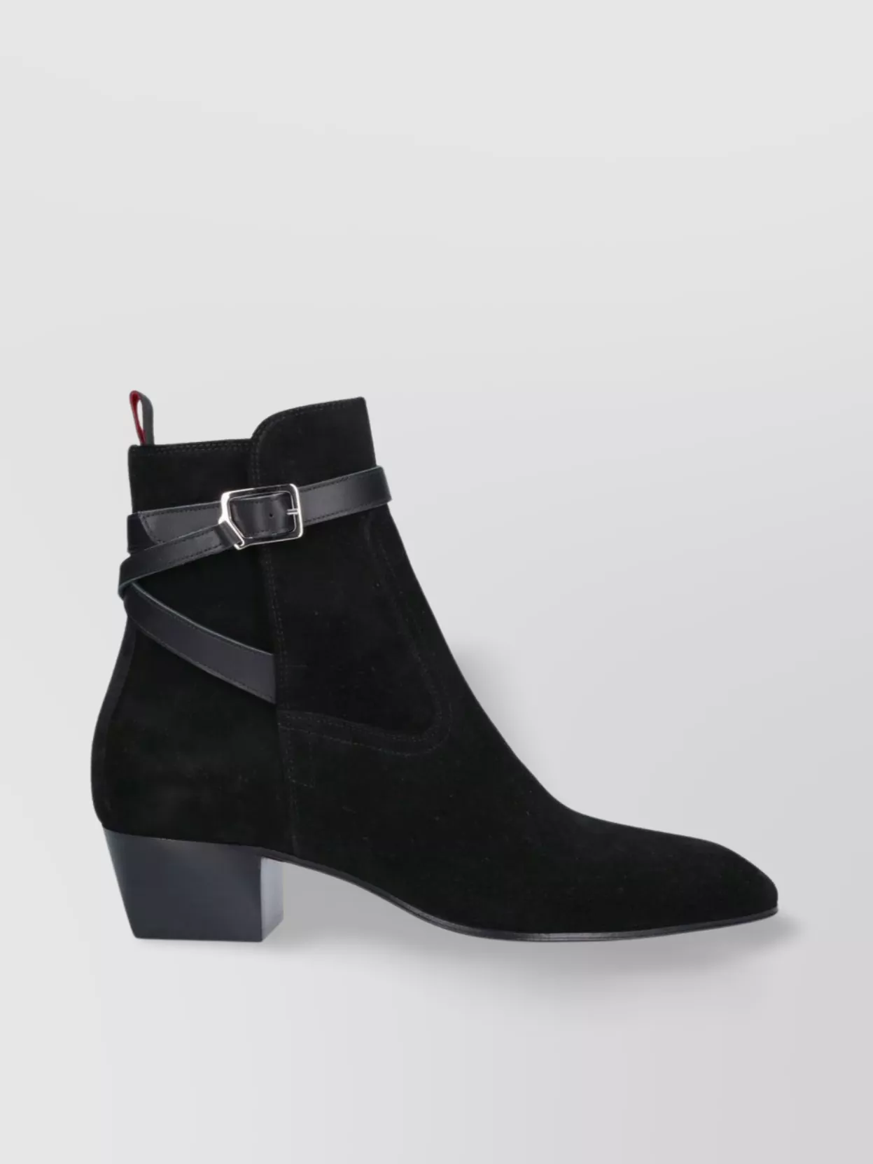 Christian Louboutin Heeled Suede Ankle Boots With Buckle Detail