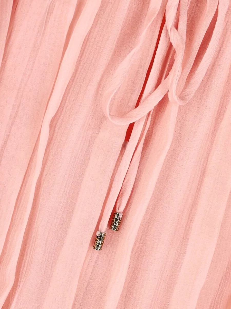 Chloé Knee Length Dress Drawstring Layered Pleated