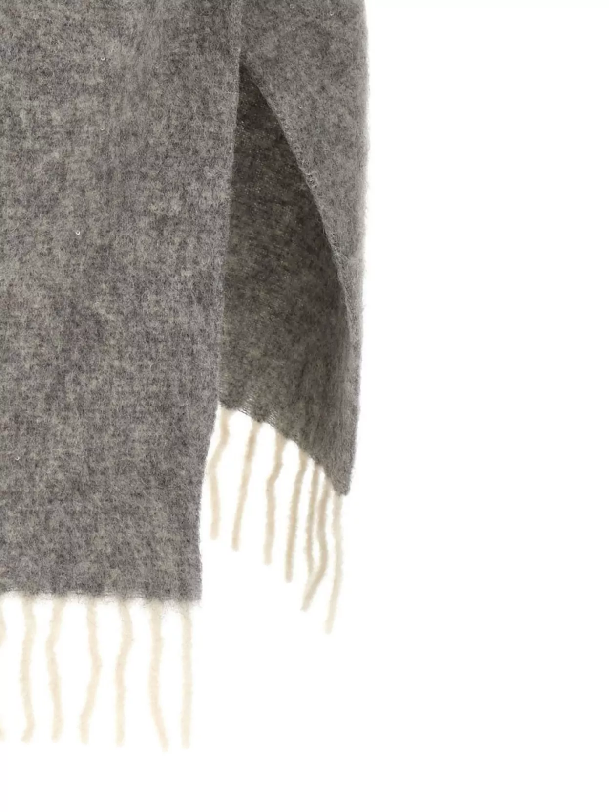 Peserico Textured Fringe Cape Made From Bouclé Yarn