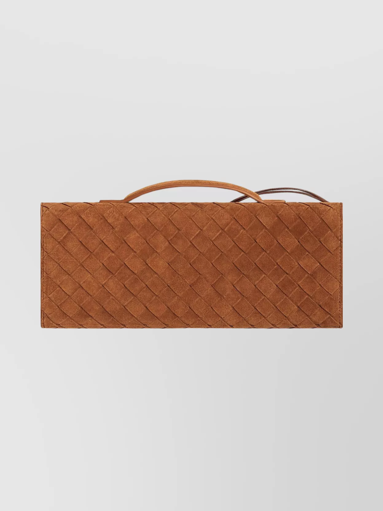 Bottega Veneta Intrecciato Suede Clutch Metal Handle