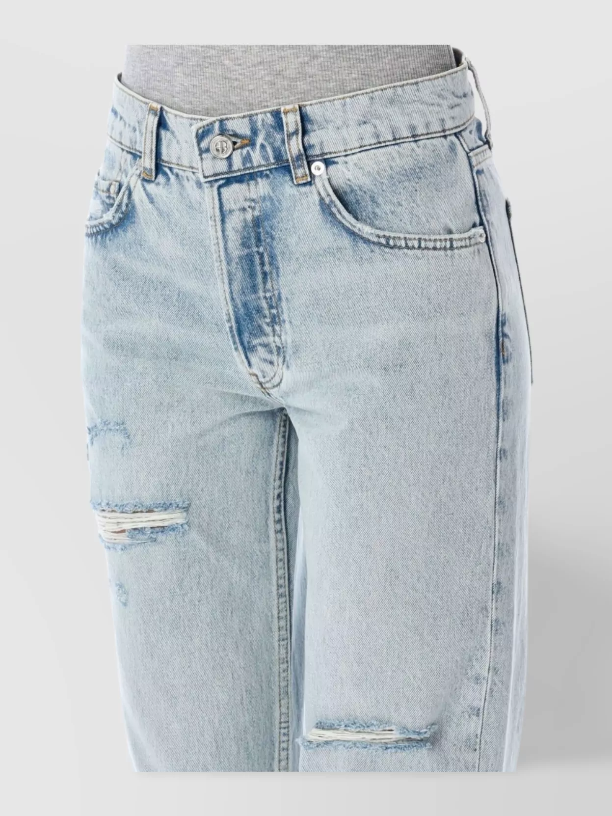 Shop Anine Bing Destroyed Kate Jean Five Pockets