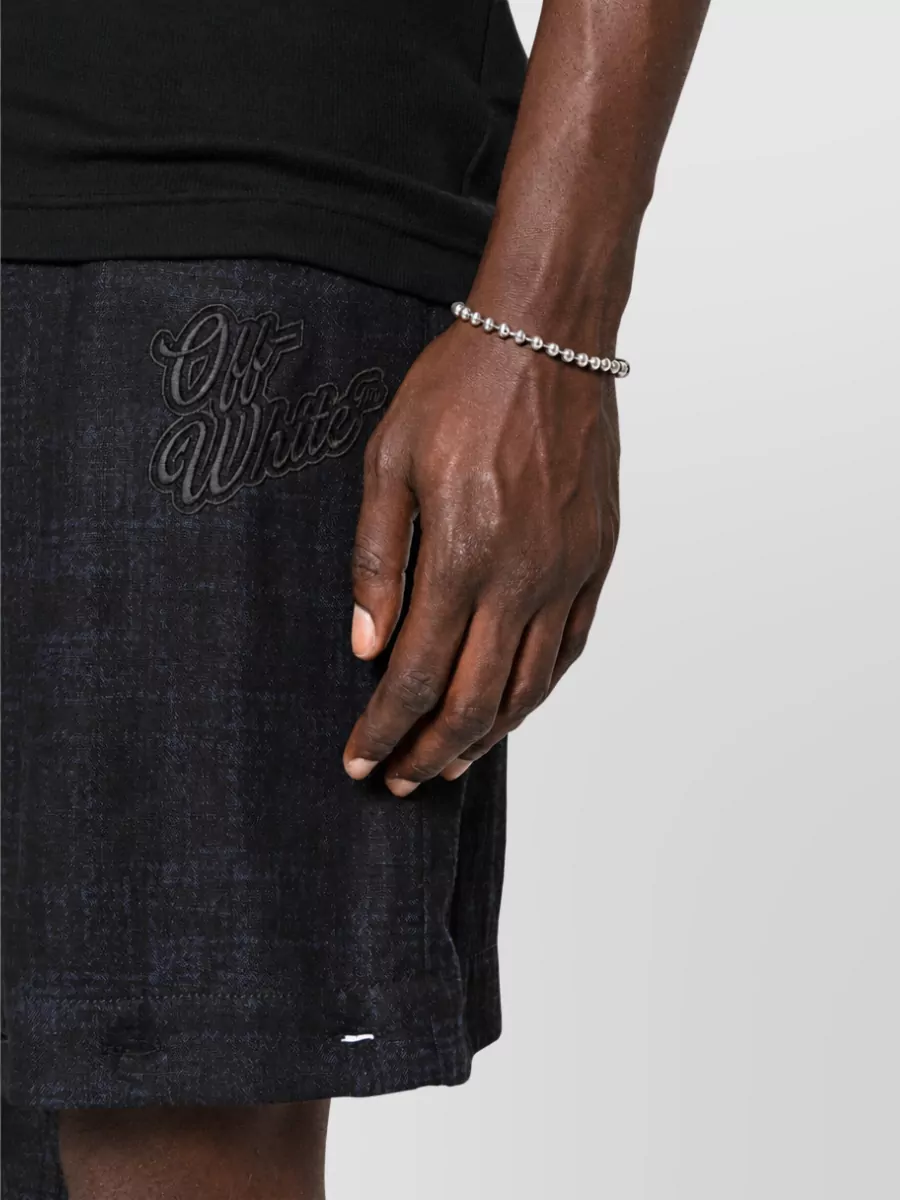 Off-White Linen Wide-Leg Trousers