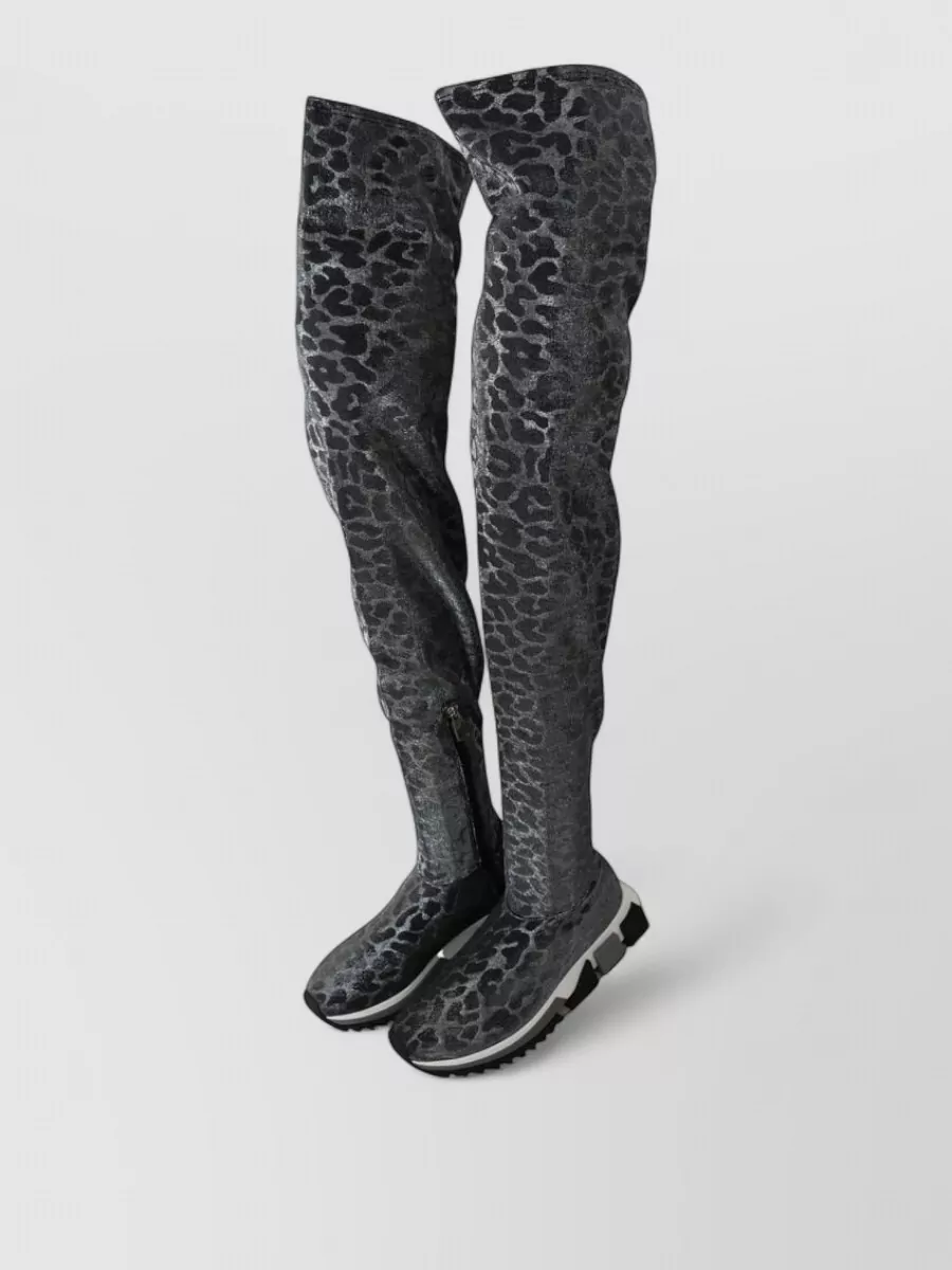 Dolce&Gabbana leopard-print over-the-knee boots