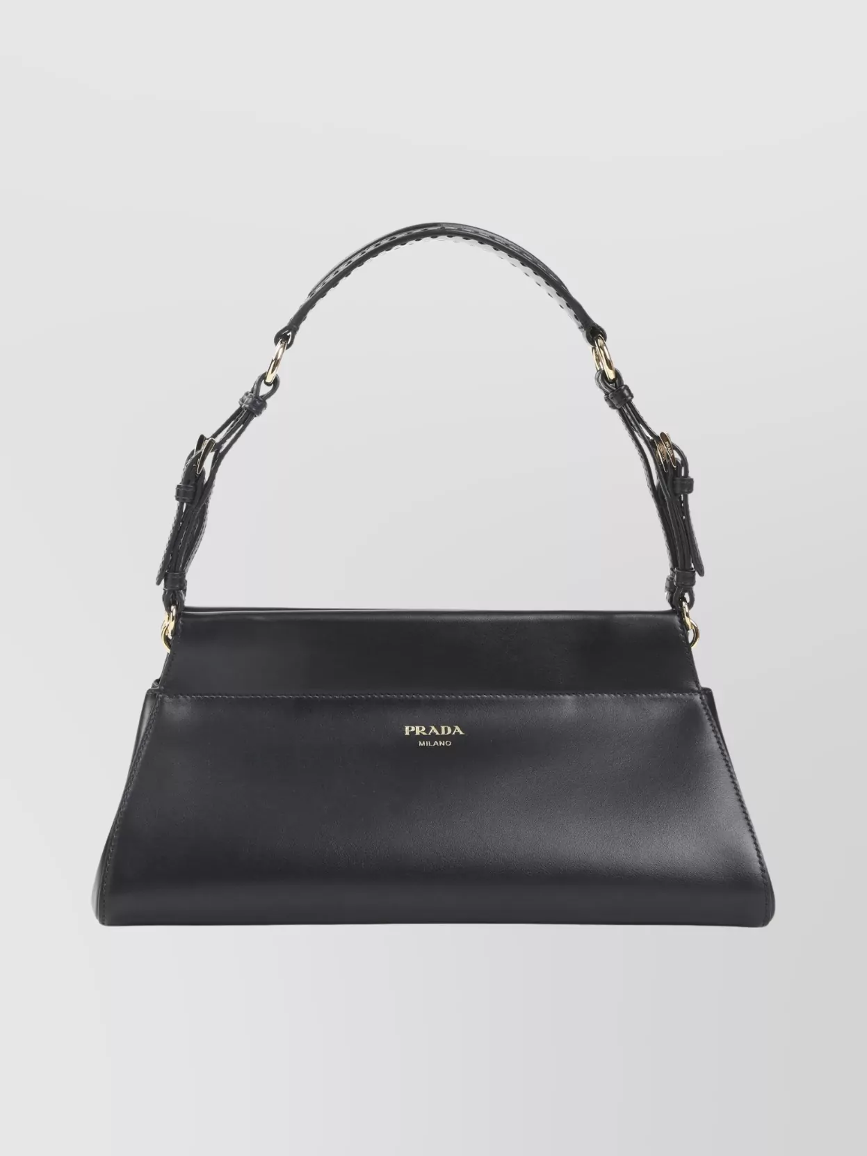Prada Chic Top Handle Shoulder Bag With Gold Hardware