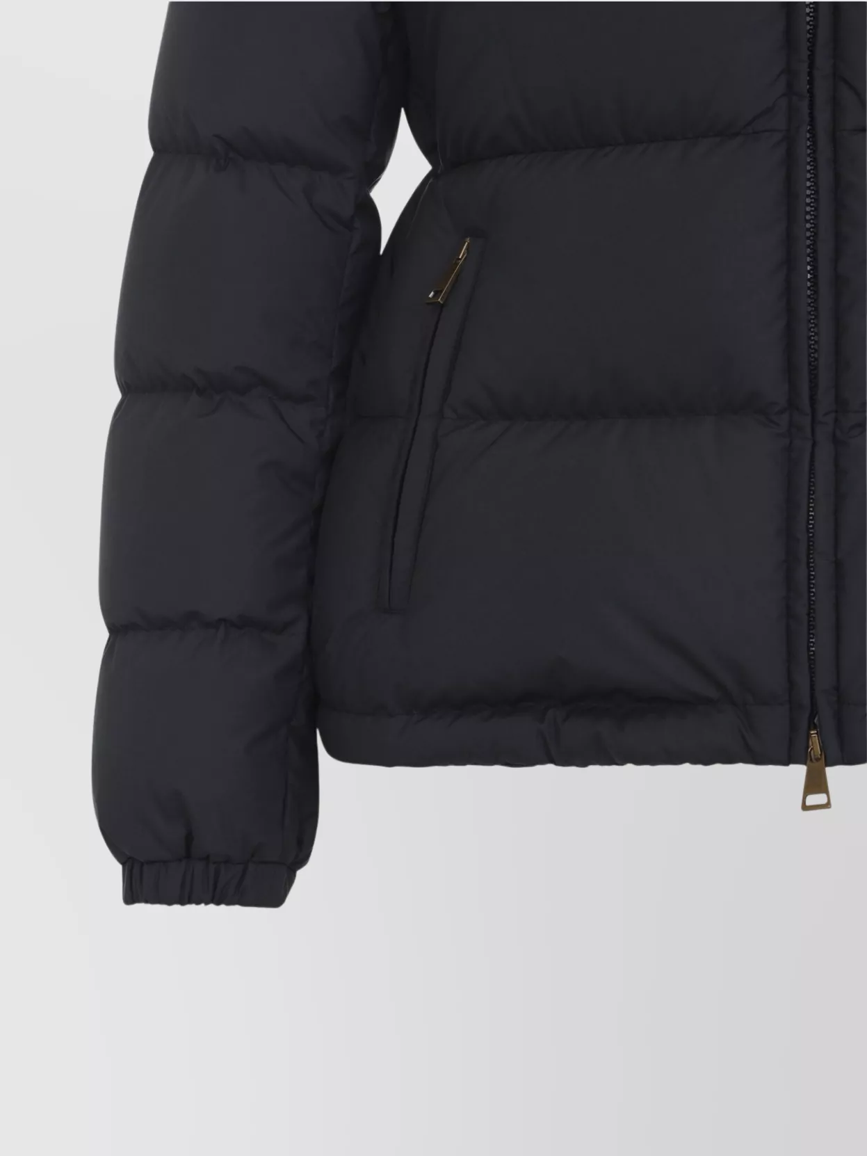 Moncler Puffer Jacket With High Collar And Cuffs