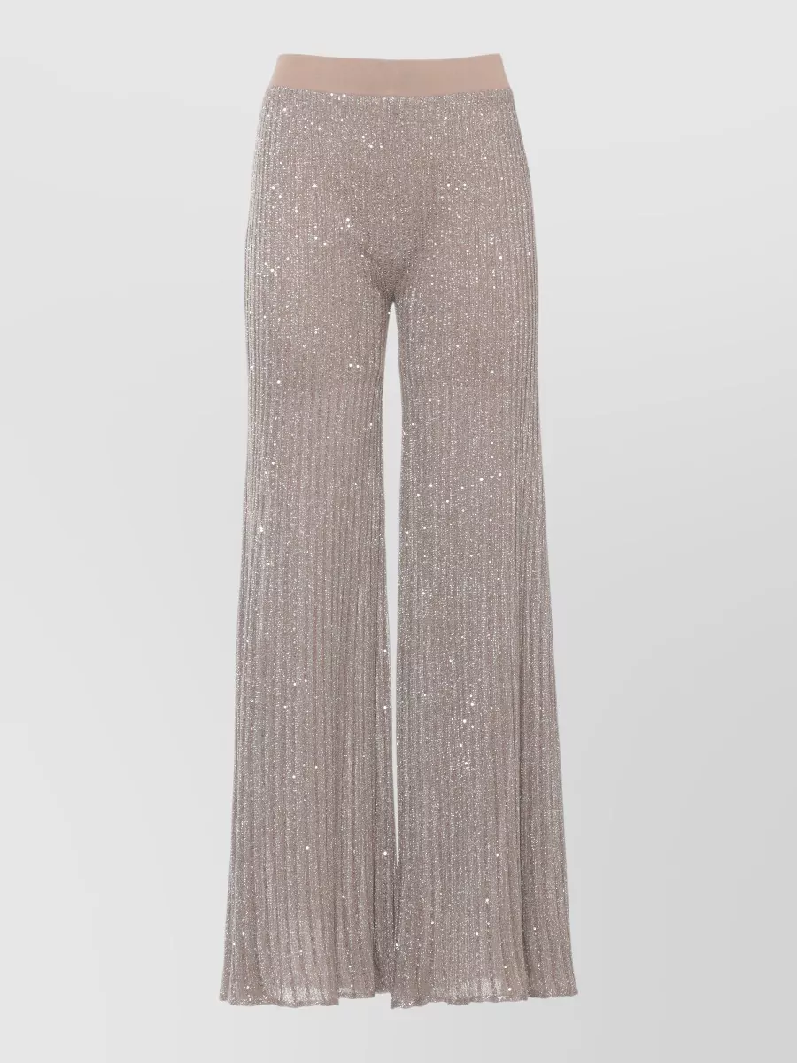 D.exterior Sequinned Wide-Leg Trousers