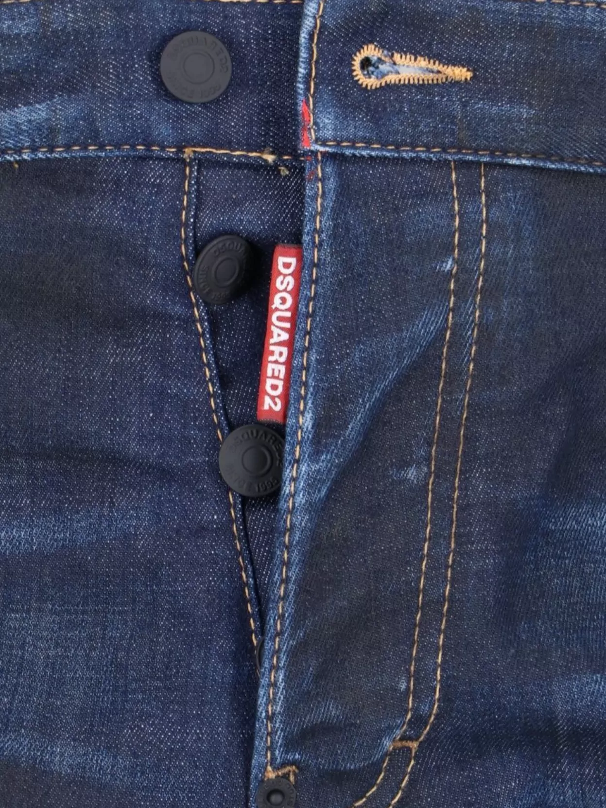 Dsquared2 Straight Leg Trousers Distressed Detailing