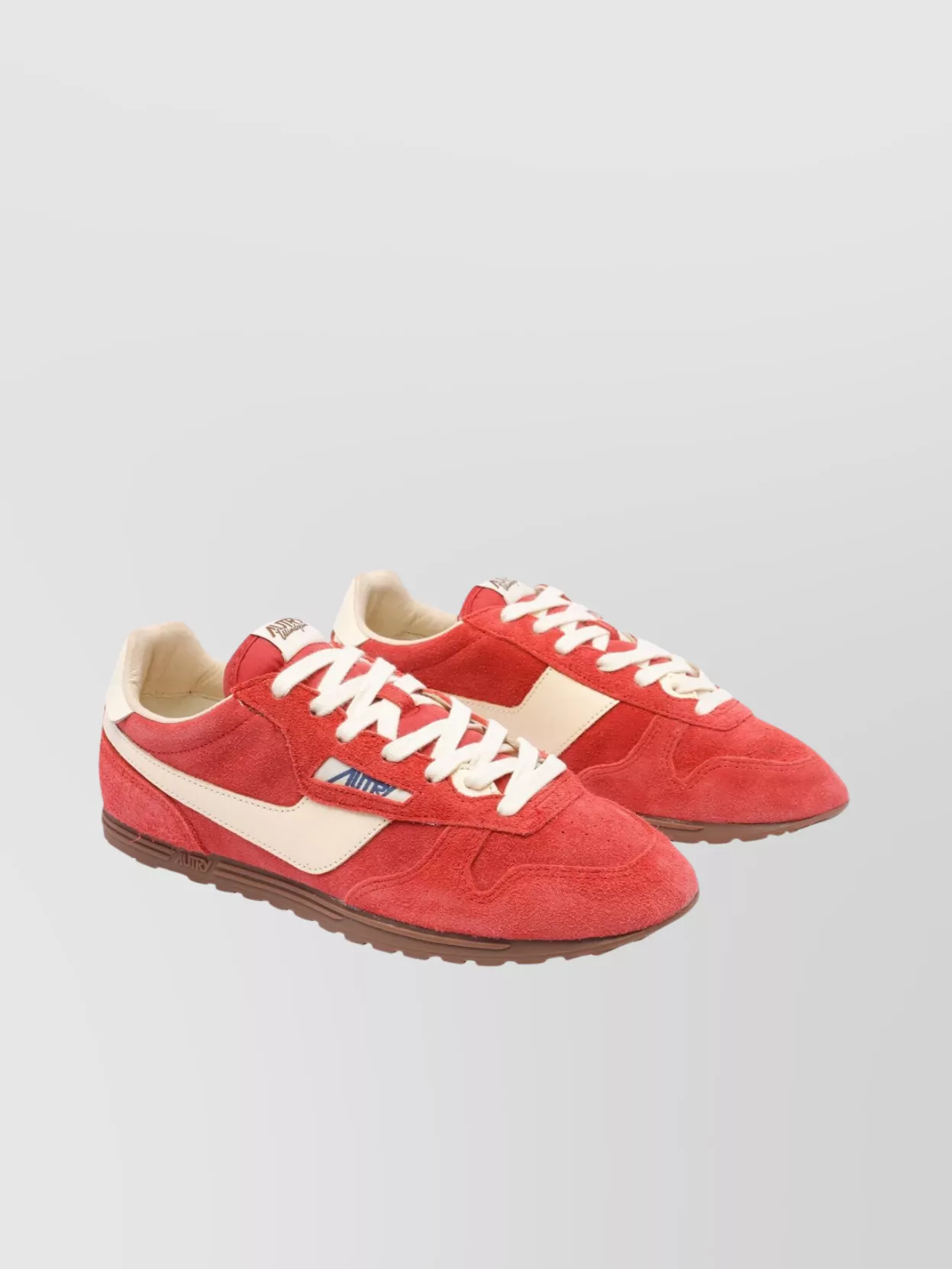 Autry Windspin Sneakers In Suede And Parrot Leather And Rutabaga