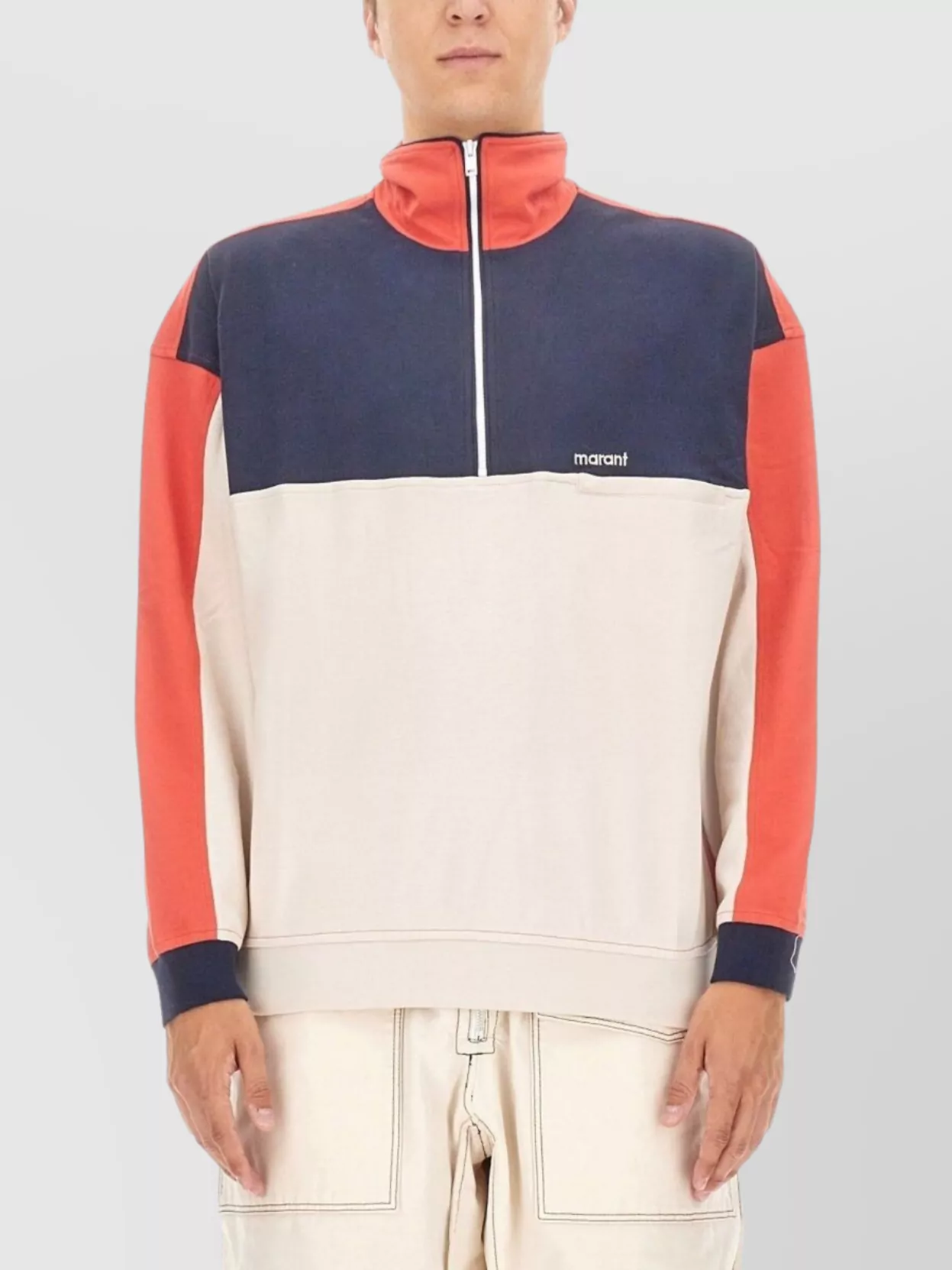 Isabel Marant Logo Sweatshirt With Ribbed Cuffs And Hem