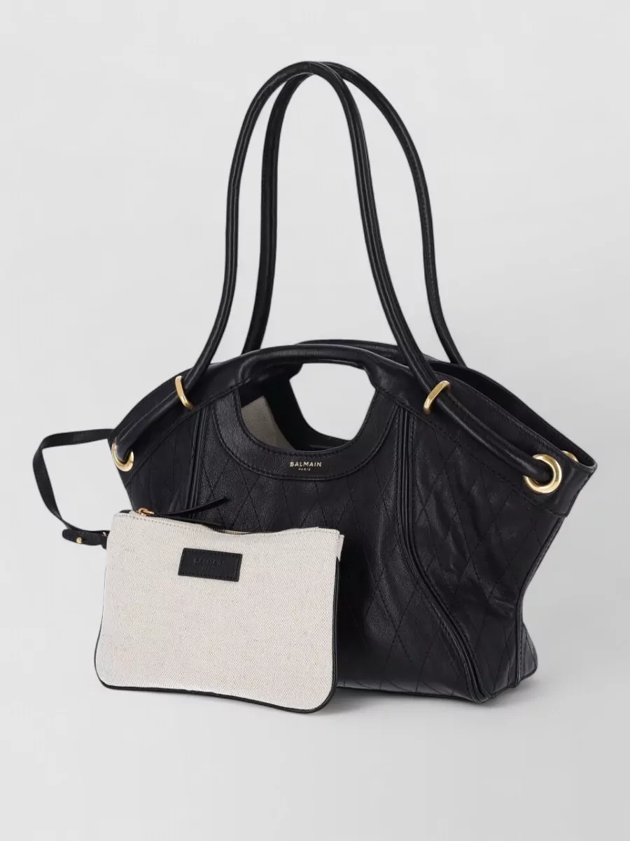 Balmain leather shoulder bag