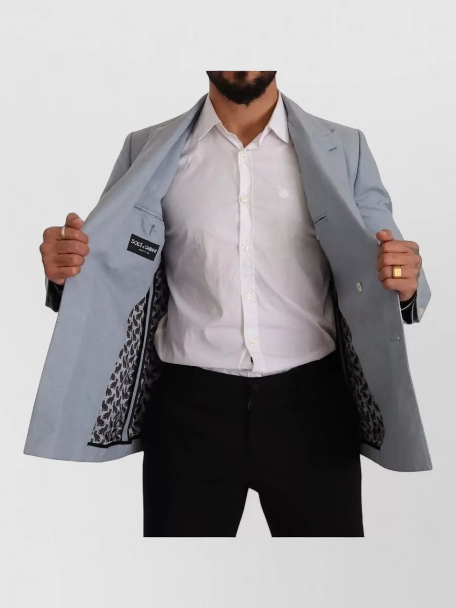 Dolce&Gabbana Linen Slim-Fit Double-Breasted Blazer