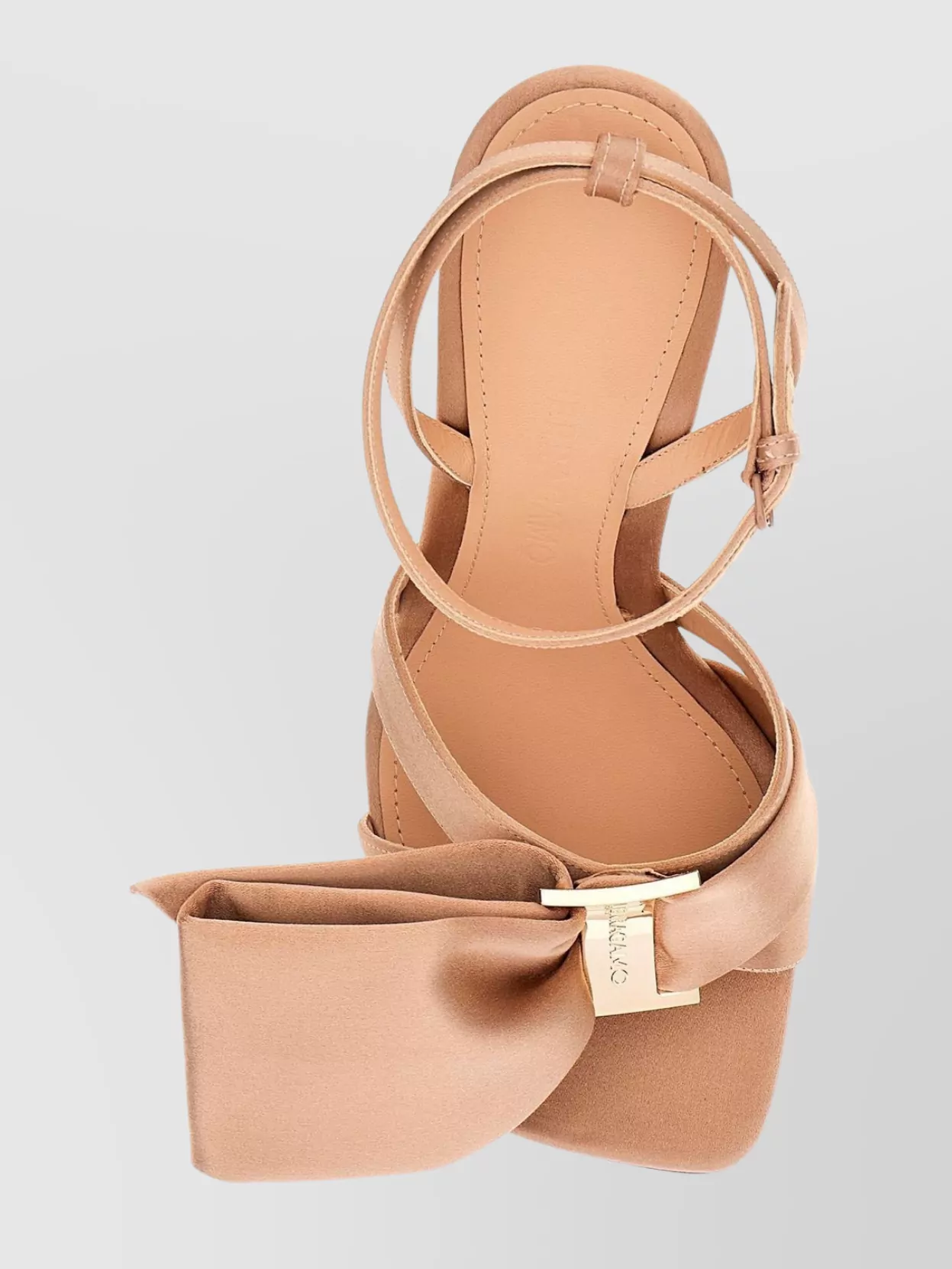 Ferragamo Satin Fabric Bow Helena Sandals