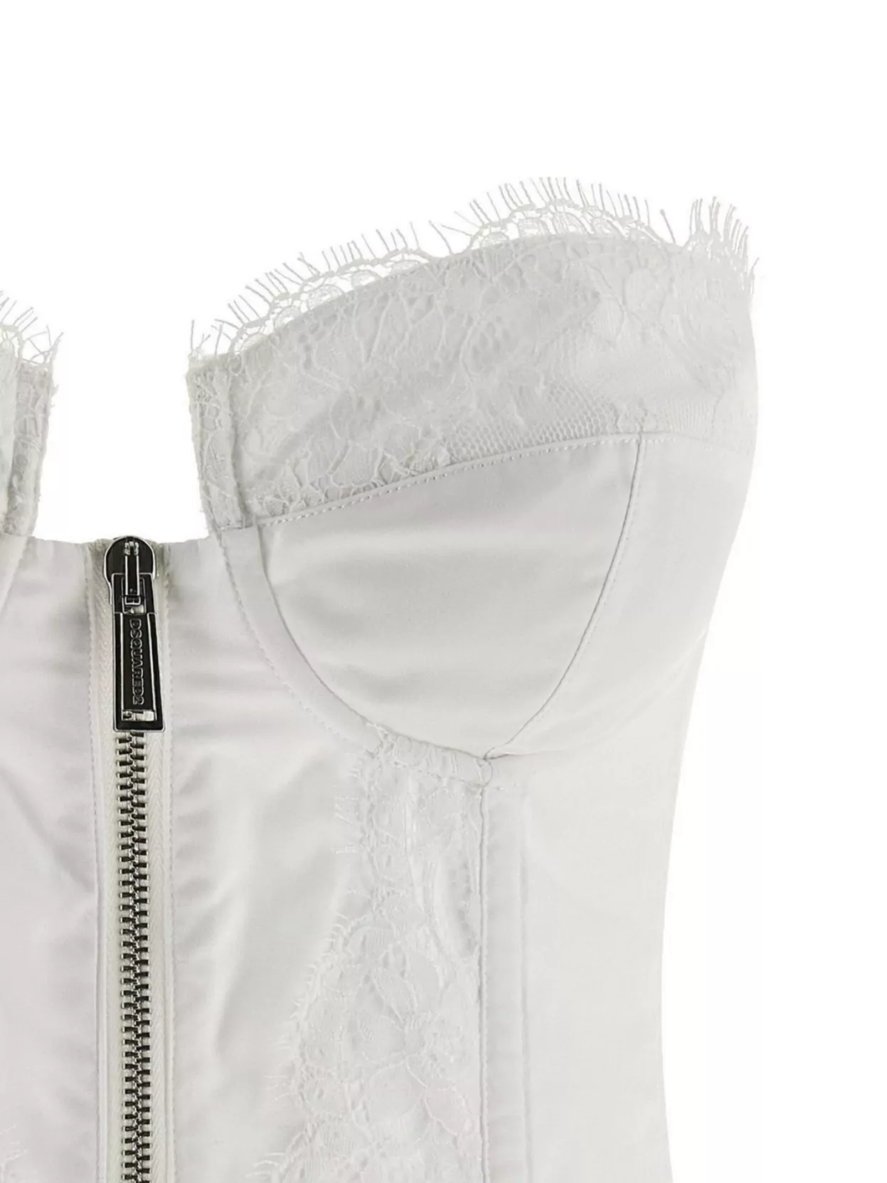 Dsquared2 Strapless Lace Top Scalloped Hem