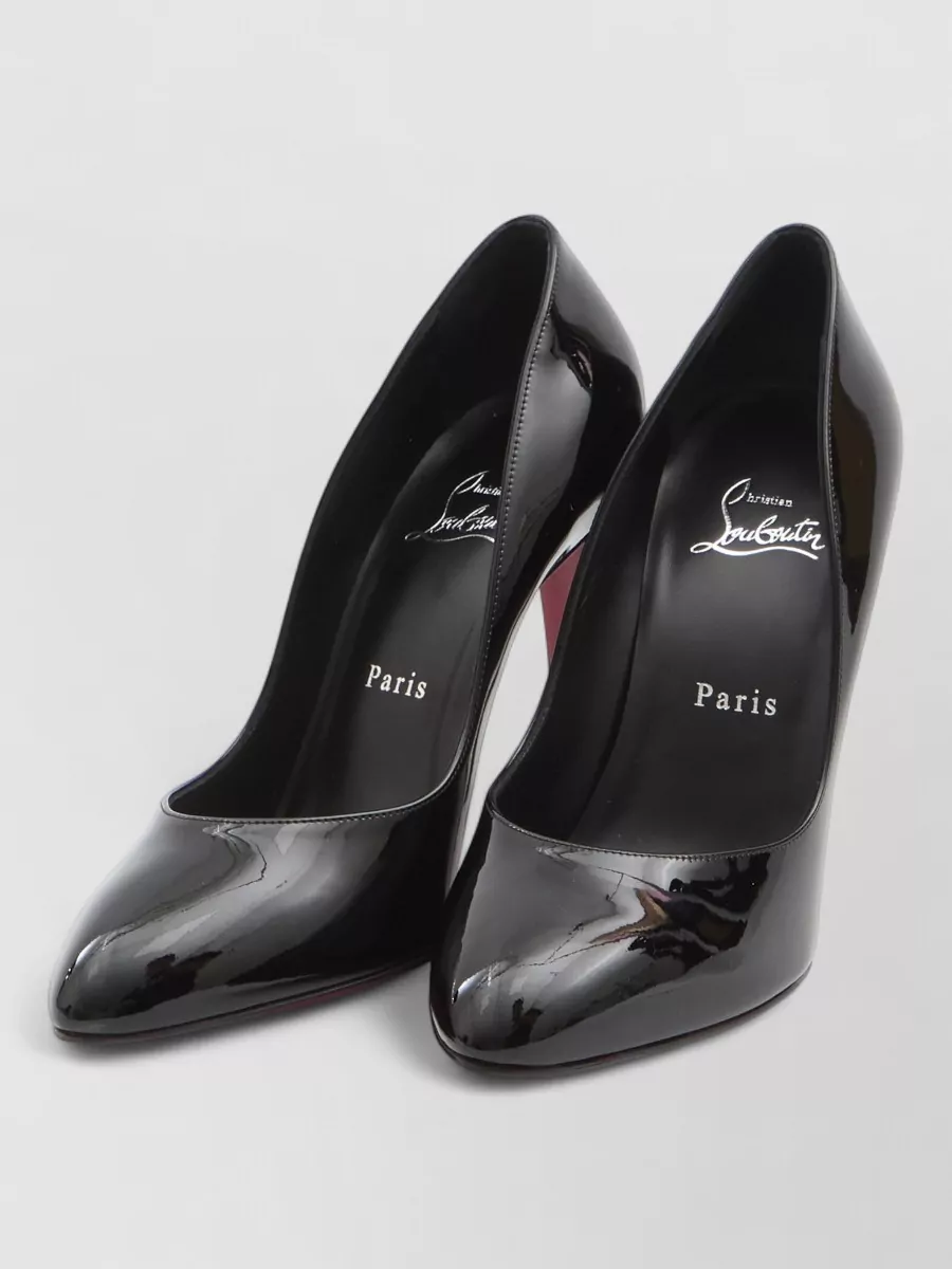 Christian Louboutin Sculptural Patent Leather Almond Toe Pumps