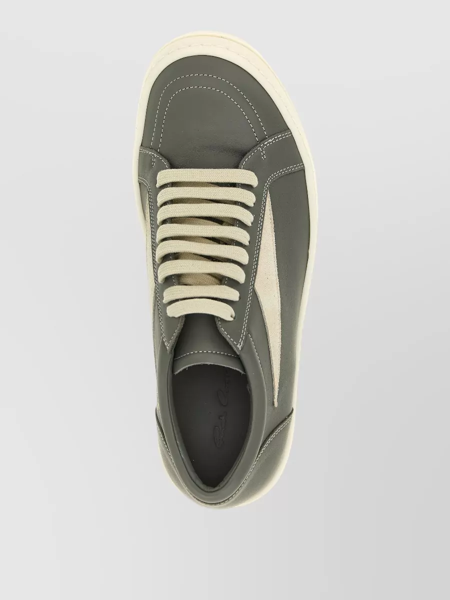 Rick Owens Archive Sneaker Low Top Suede Panels Rubber