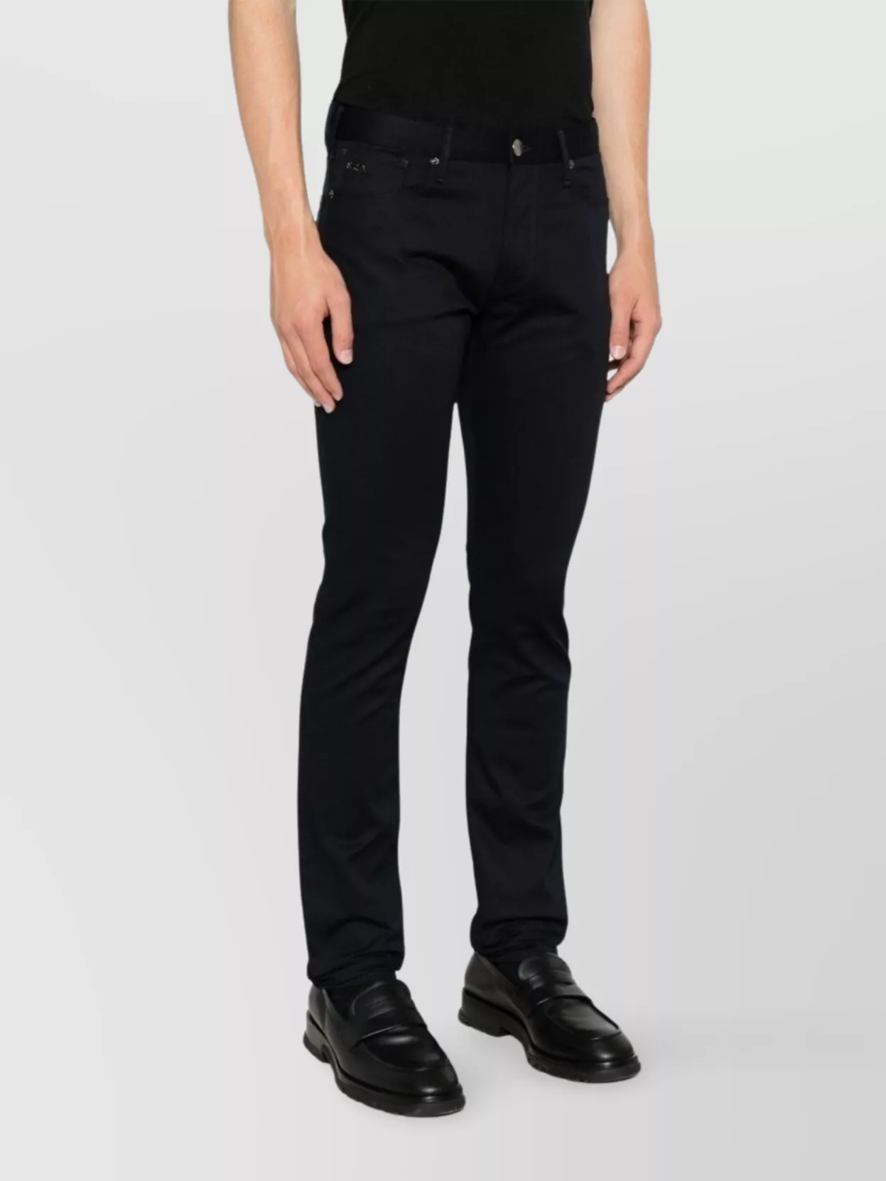 Emporio Armani Man Pants Black Size 31 Cotton, Elastane