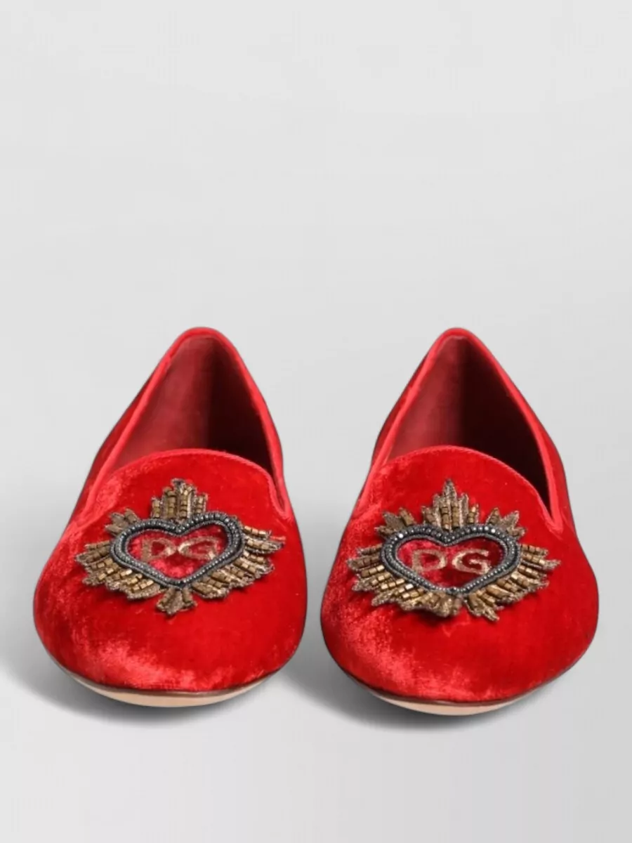 Dolce&Gabbana embellished velvet slippers