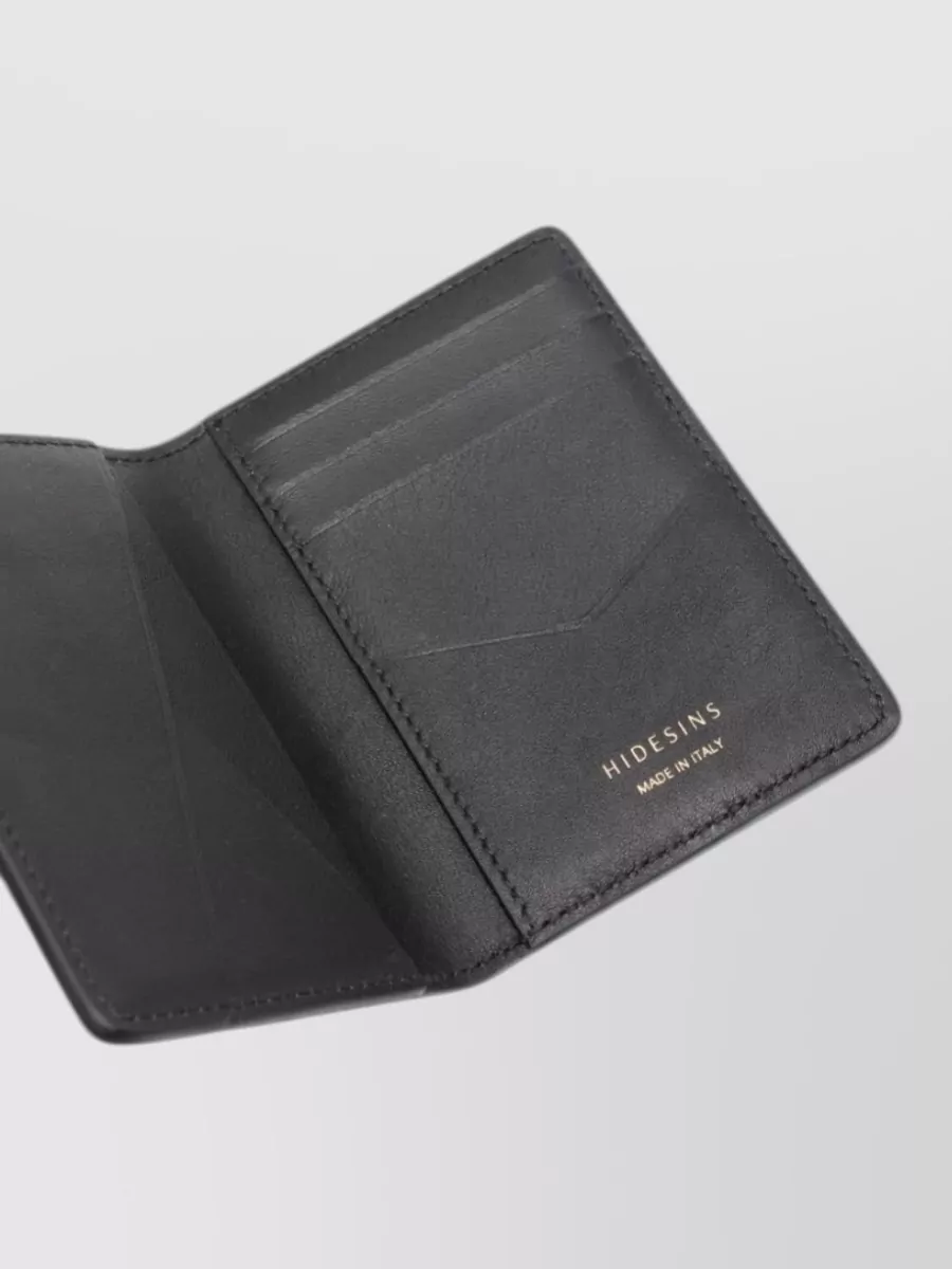 Hidesins Leather Logo-Print Card Holder