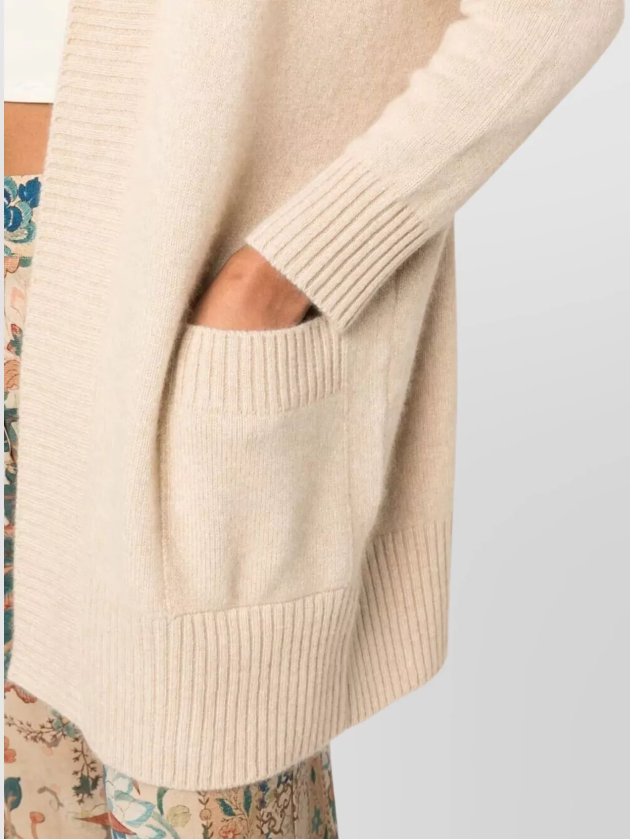 Kujten Longline Cardigan Front Pockets