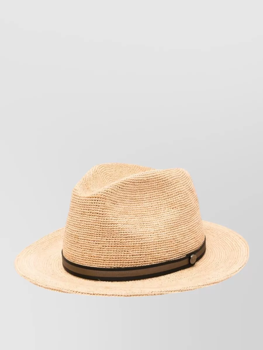 Borsalino Straw Fedora Hat