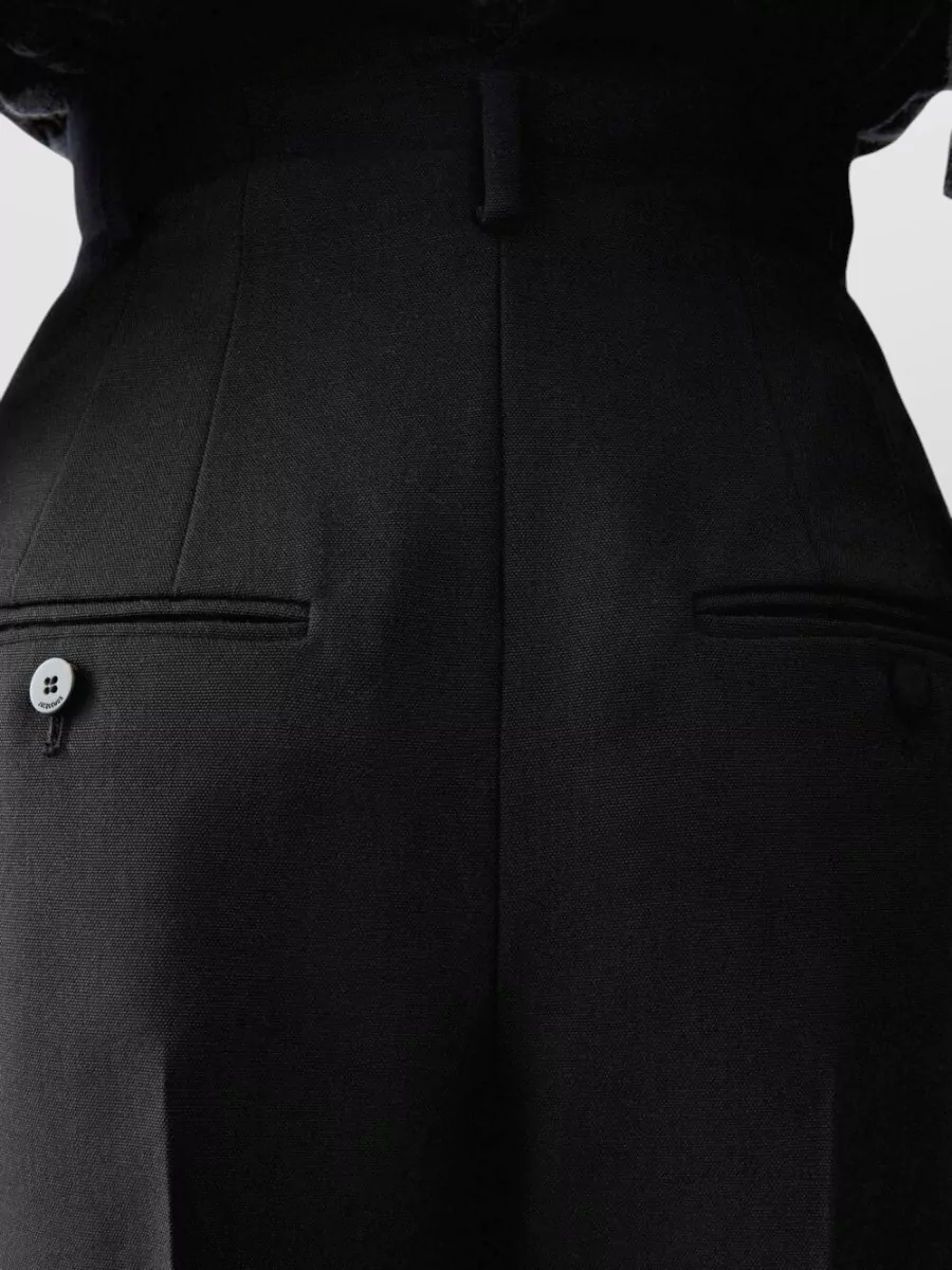 Jacquemus Virgin Wool High-Rise Flared 7/8 Tailored Trousers