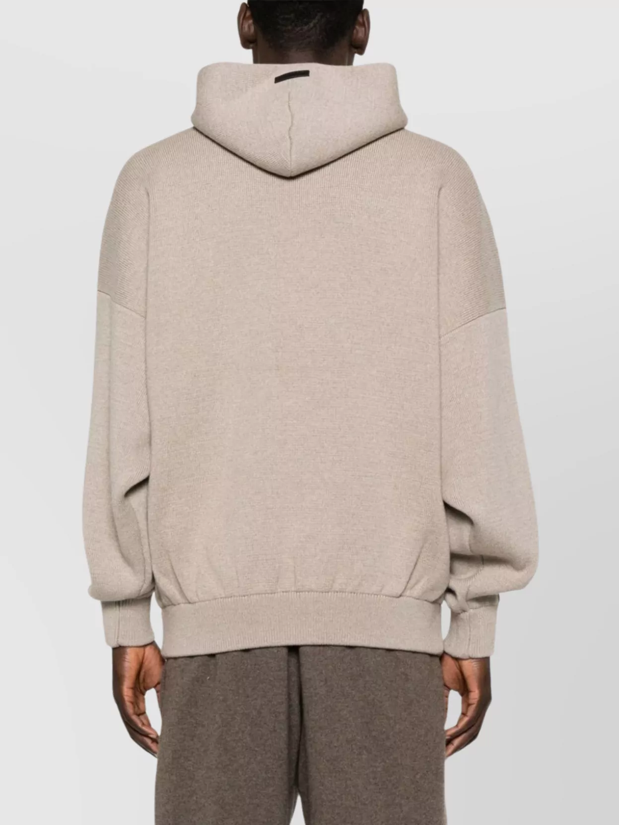 Fear Of God Virgin Wool Hooded Knit Sweater In Neutrals