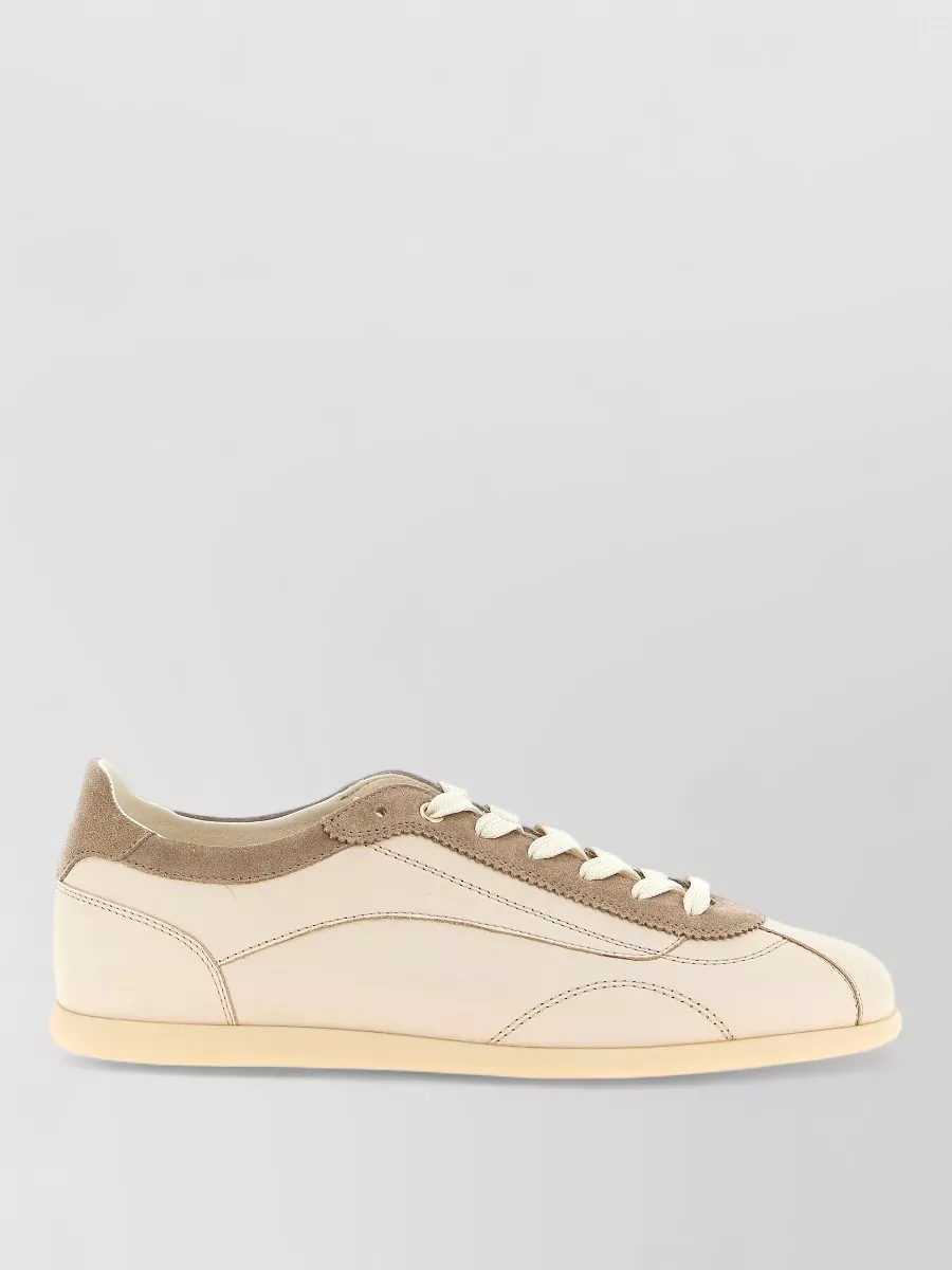 Brunello Cucinelli Leather Low-Top Lace-Up Sneakers