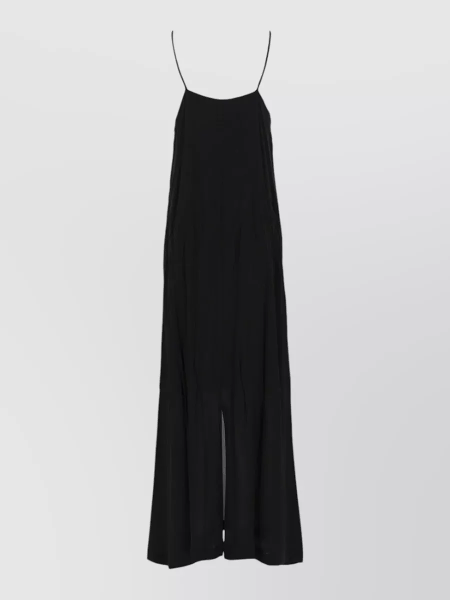 Nude V-Neck Maxi Dress