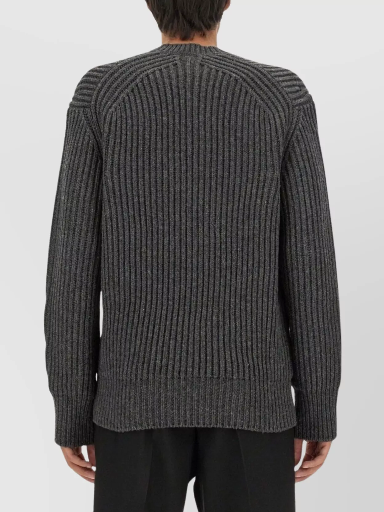 Alexander Mcqueen Crew Neck Wool Jersey Knit Sweater