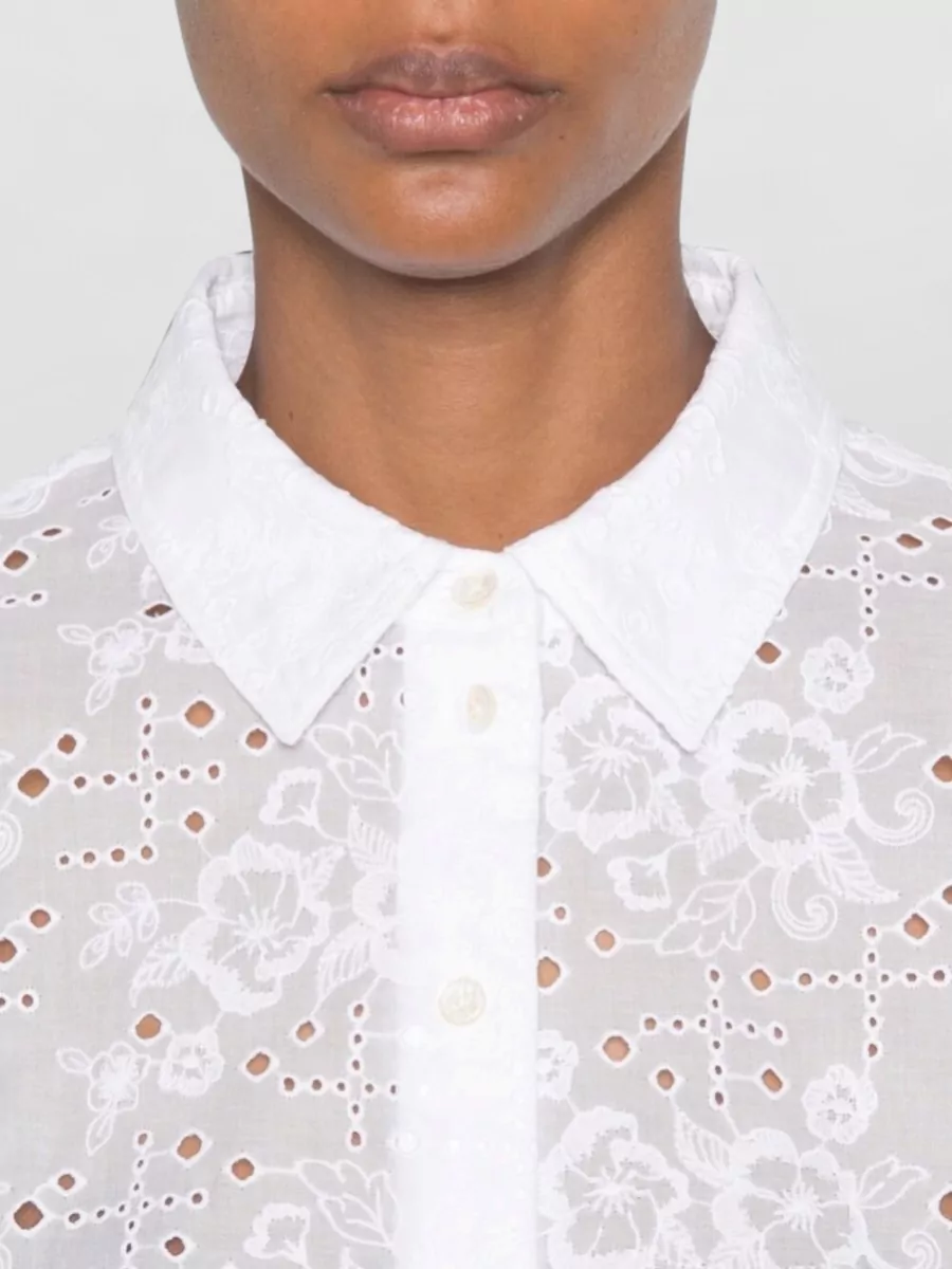 Tory Burch Cotton Broderie Anglaise Midi Dress