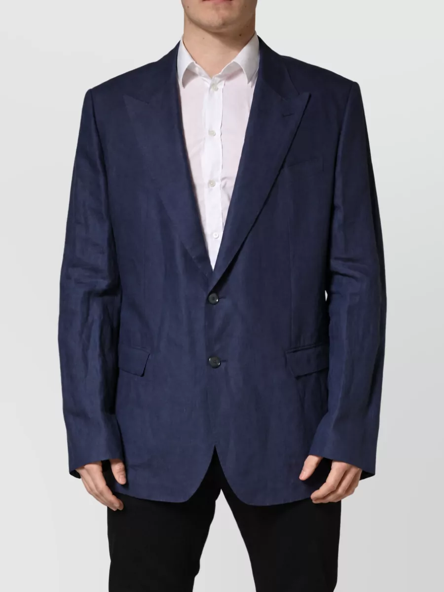 Dolce&Gabbana Linen Single Breasted Suit Jacket