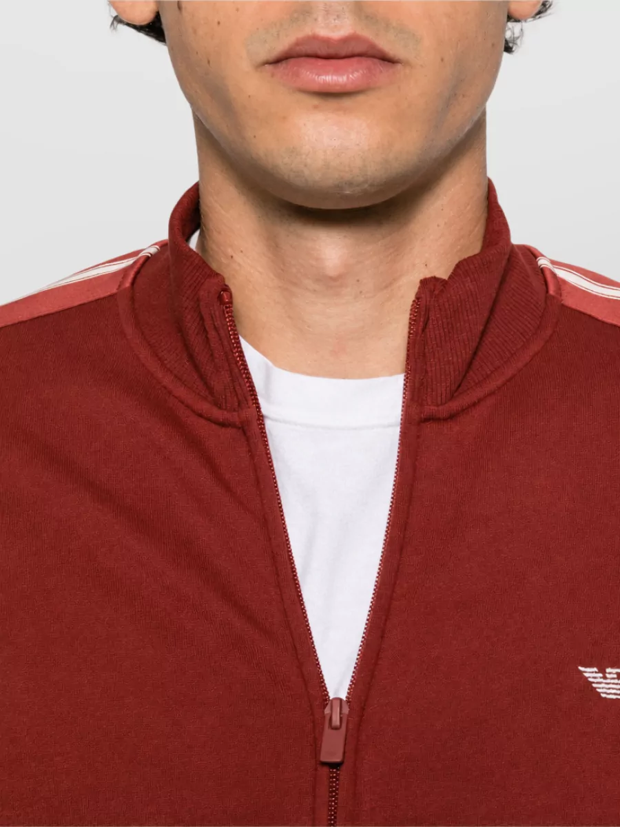 Emporio Armani Ribbed Trim Hooded Jacket