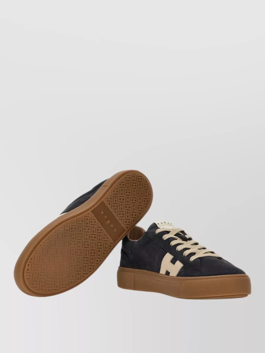 Hogan Suede Leather Low-Top Lace-Up Sneakers