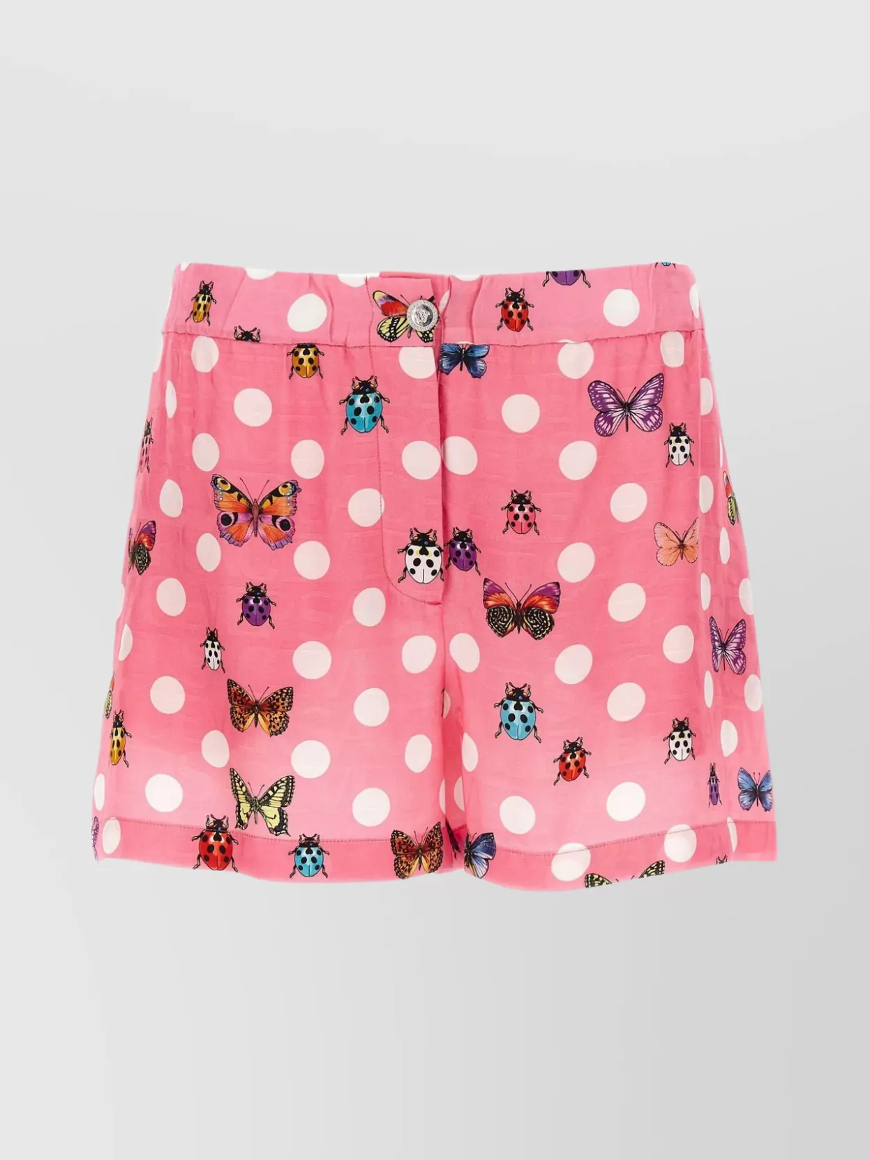 Shop Versace 'heritage Butterfly & Coccinelle Polka Dot' Shorts