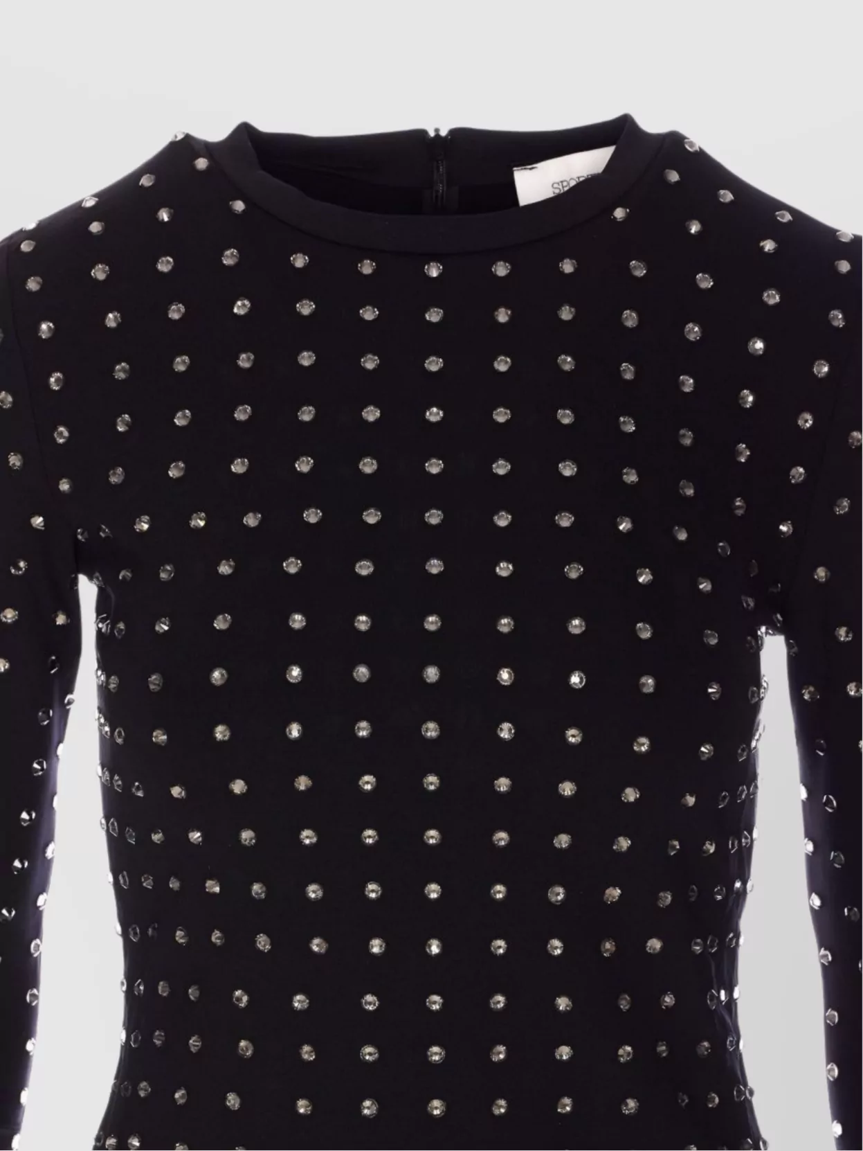 Sportmax All-over Embellished Crewneck Top