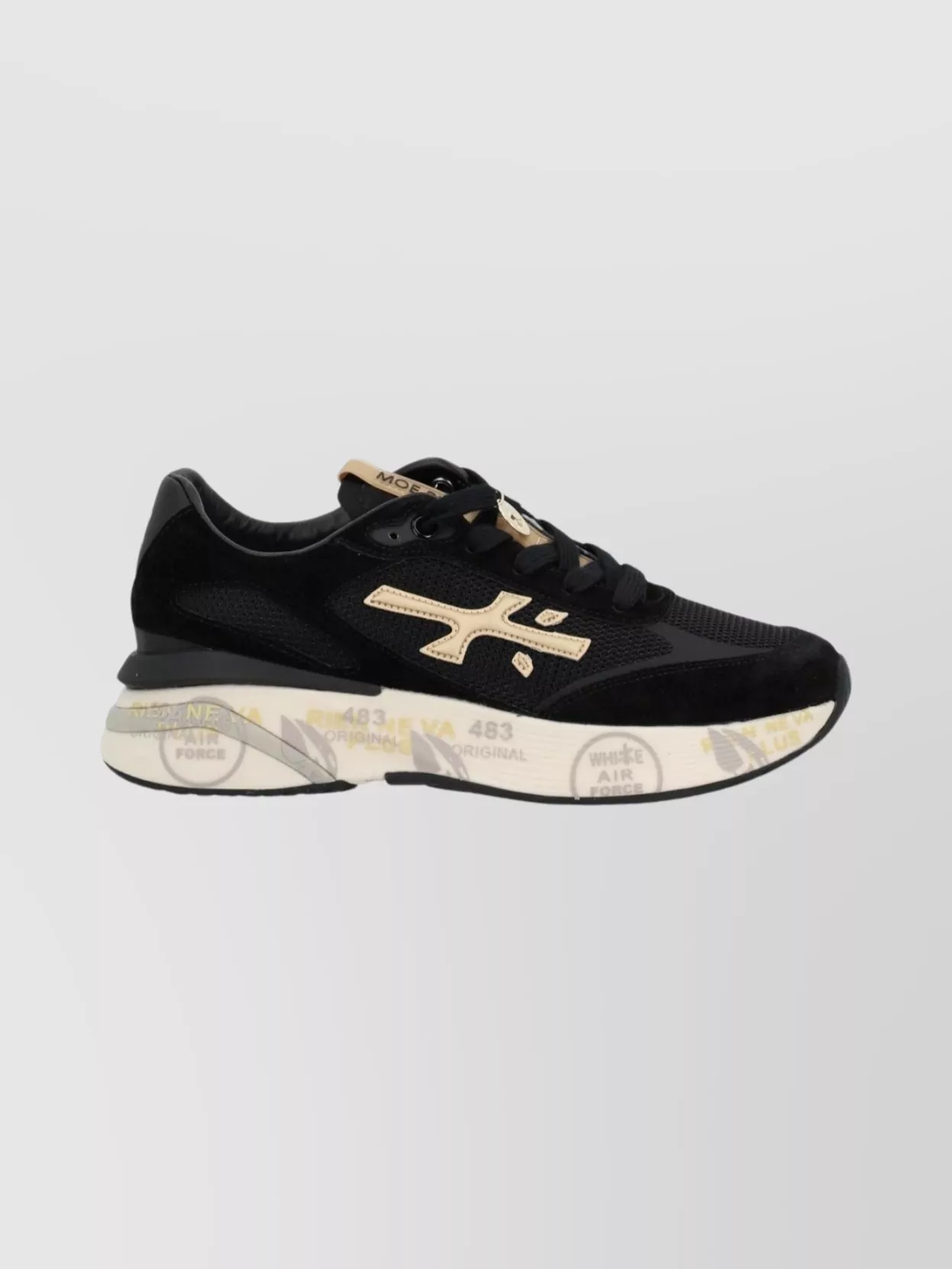 Premiata Sneakers With Chunky Sole And Suede Accents